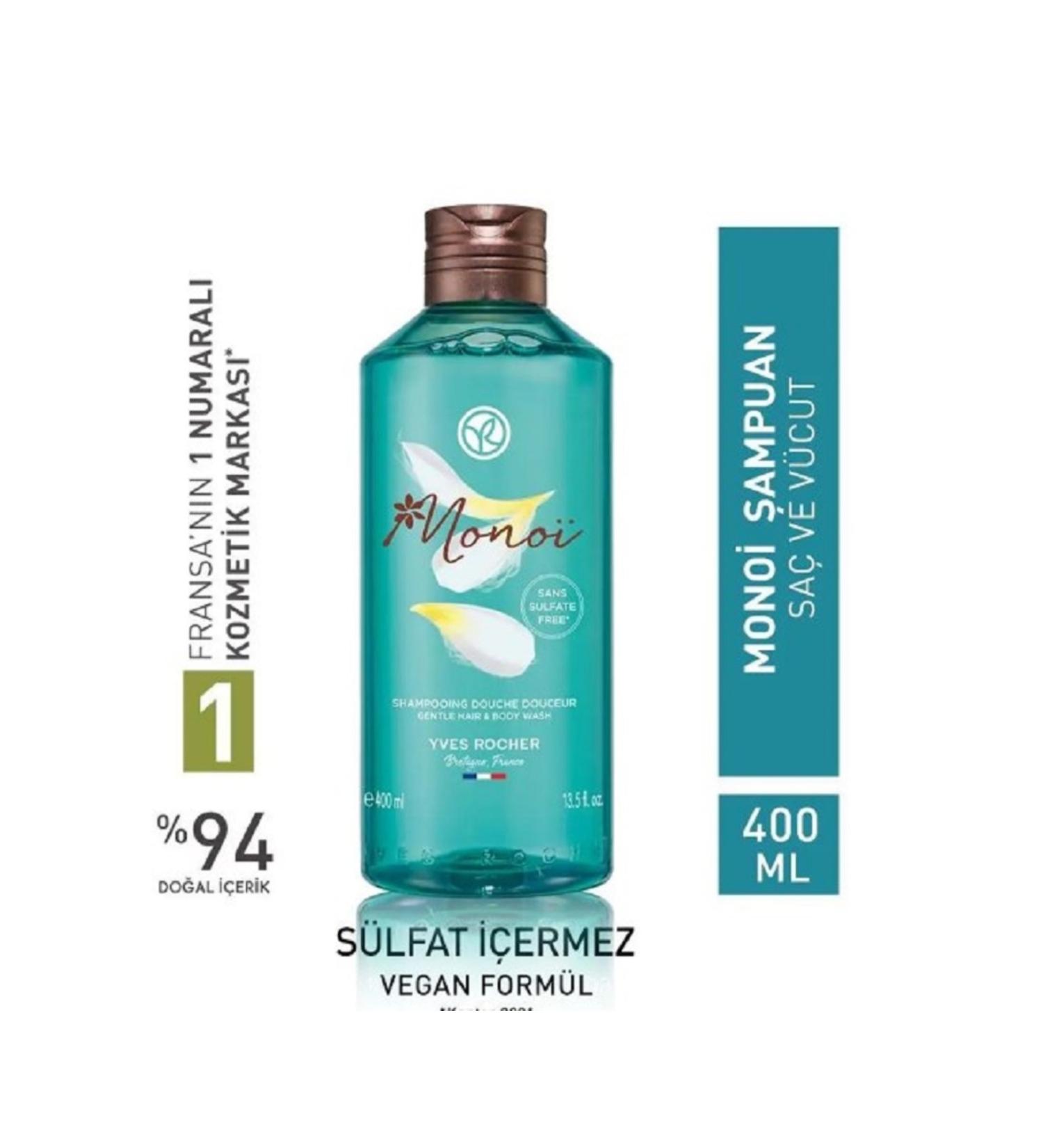 Yves Rocher Monoi Hair and Body Shampoo 400 ml Exotic care for your body and hair 400 ml - Buy Online on GoSupps.com