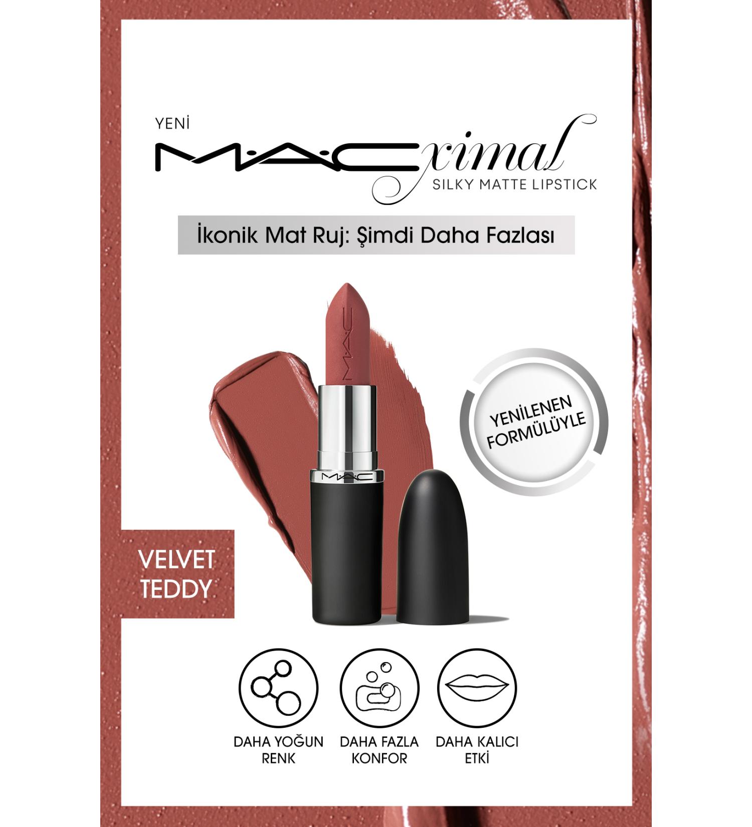 Mac S LKY MATTE LIPSTICK (VELVET TEDDY) LONG-LASTING LIPSTICK THAT PROVIDES INTENSE COLOR KEYON2633 - Buy Online on GoSupps.com
