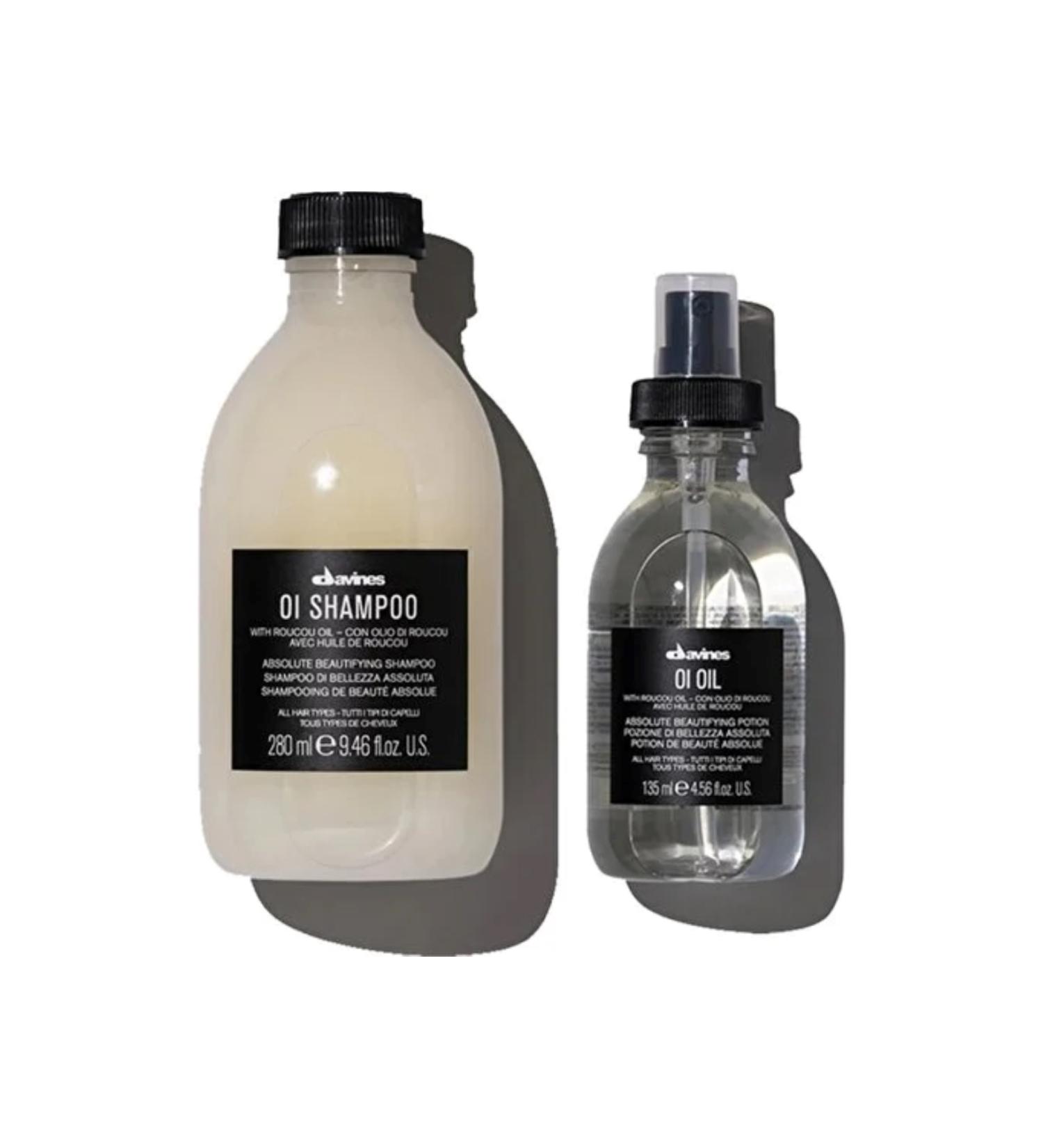 Davines Oi/oil Daily Shampoo with Natural Content for All Hair Types 280ml + Oil 135ml CYT9744646442222815