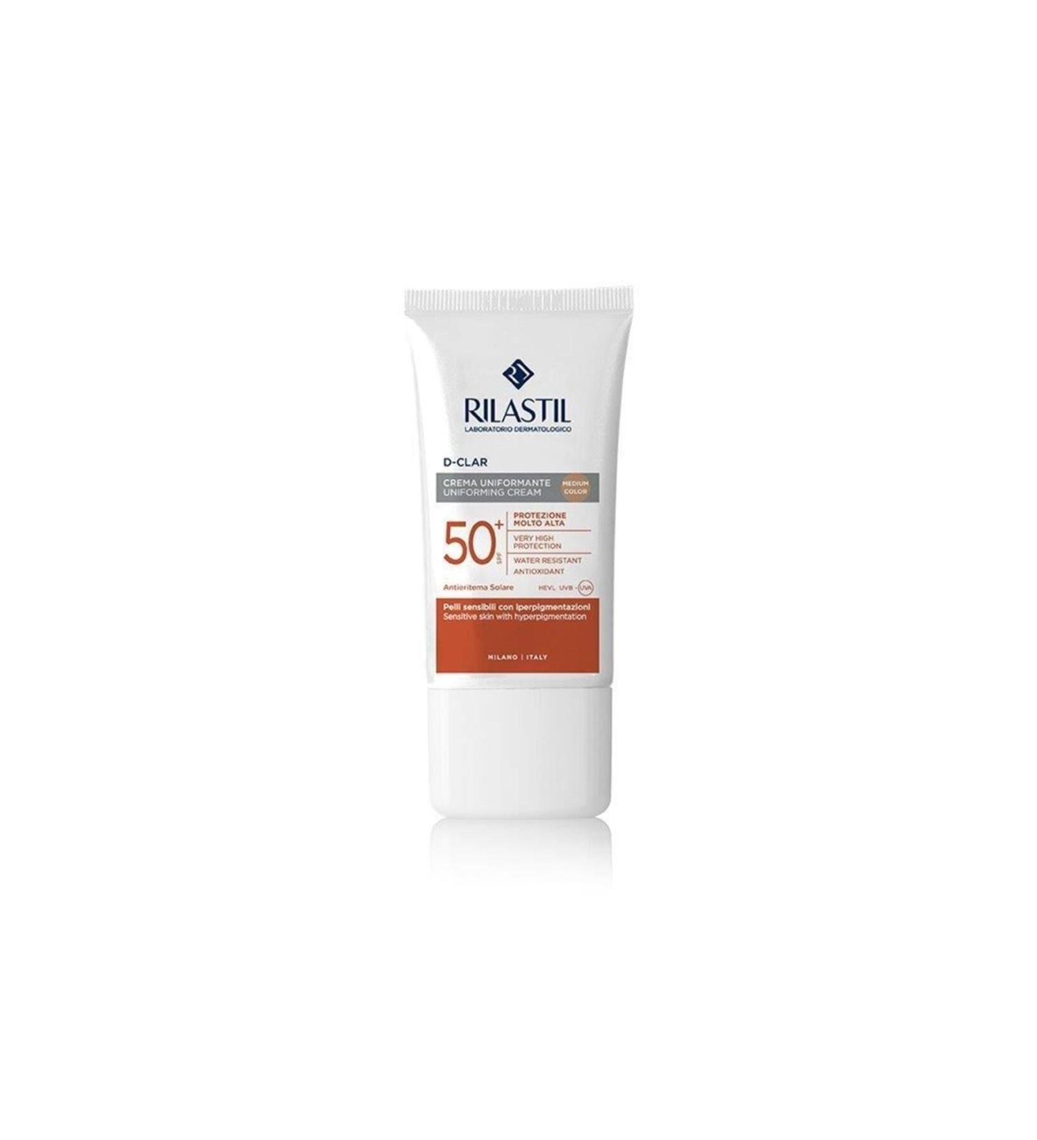 Rilastil D-CLAR ANTI-BLEMISH FACE SUNSCREEN LONG-TIME PROTECTIVE CREAM SPF50+ 50 ML - MEDIUM KEYON2728