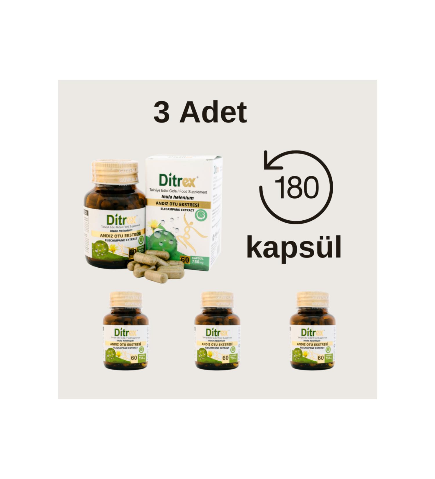 DISTILEX Ditrex herbal and (3 Pieces) 180 capsules