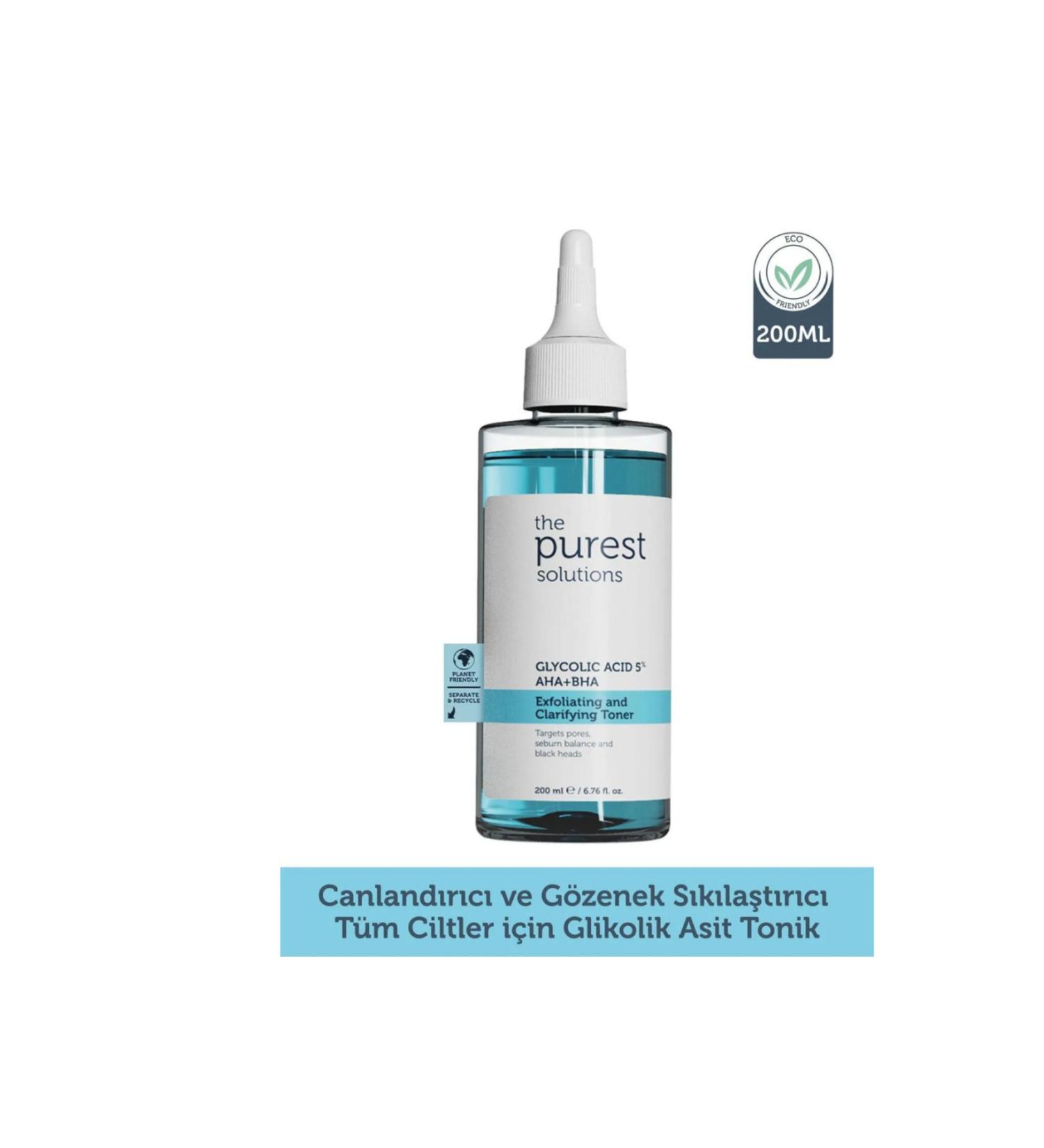 The Purest Solutions Revitalizing and Pore Tightening Glycolic Acid Toner for All Skin Types 200 Ml