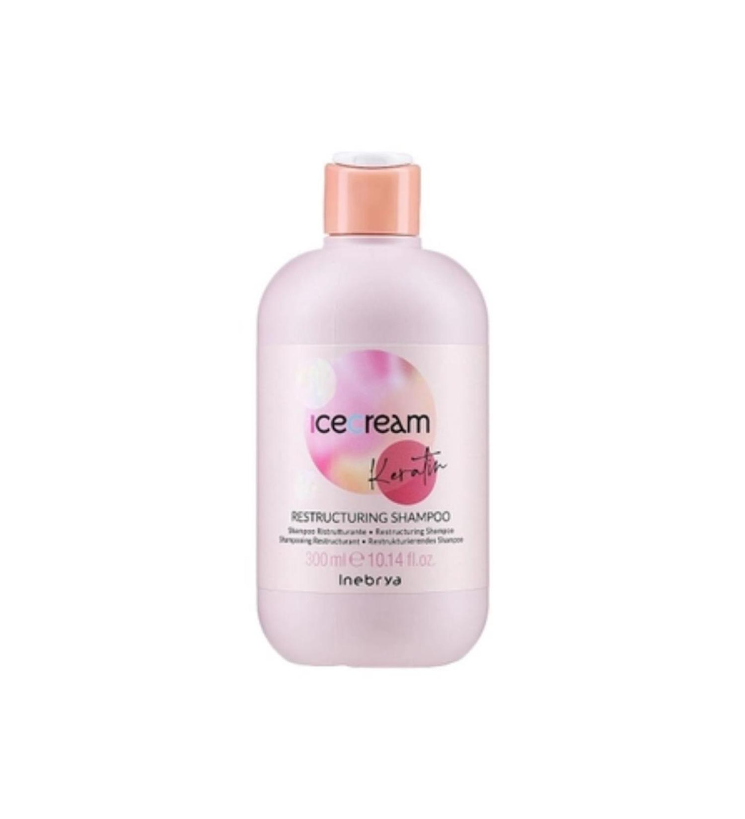 Inebrya Ice Cream Keratin Restructuring Shampoo for Treated Hair 300ml CYT79461313