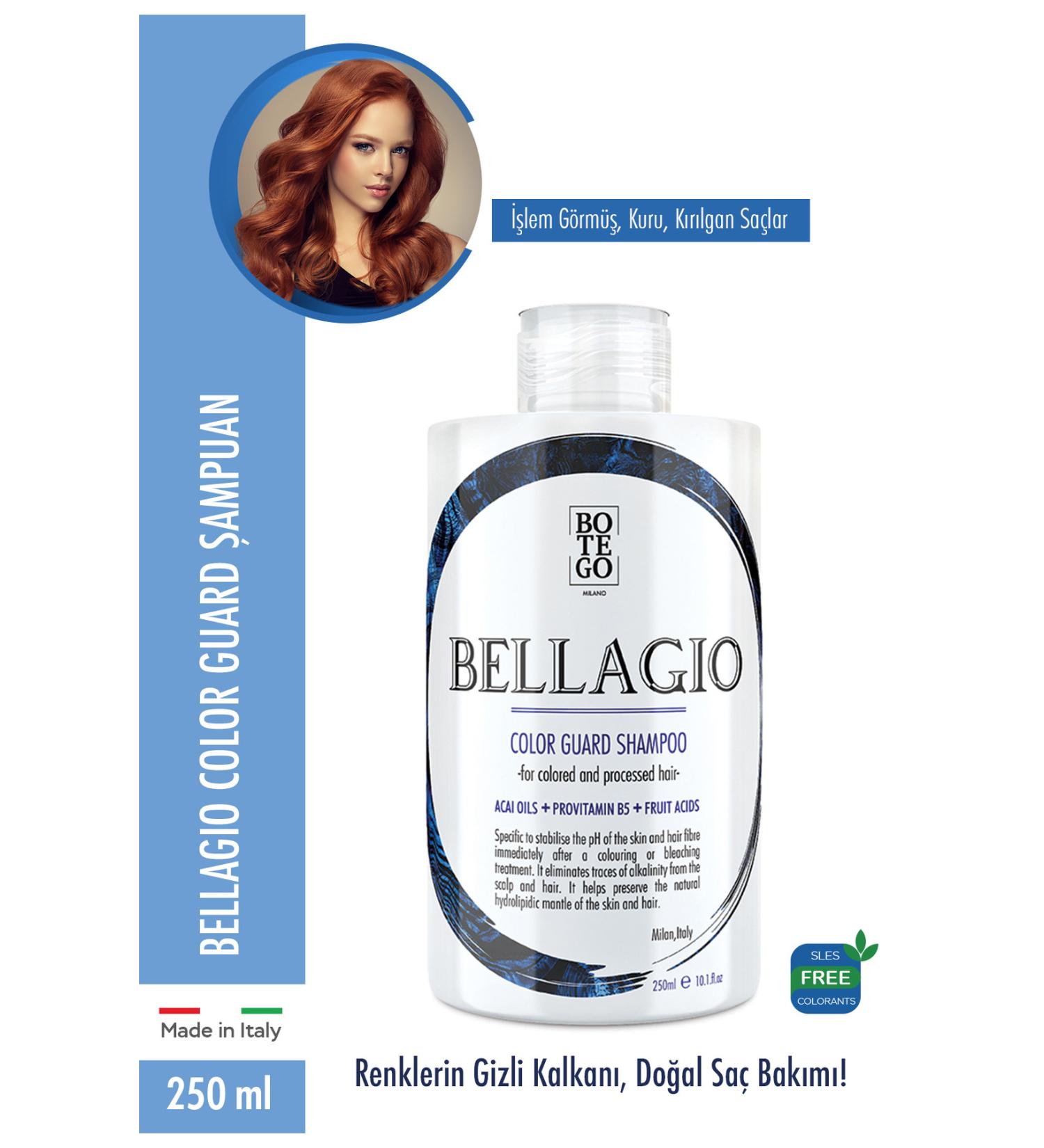 botegohair Bellagio Color Guard Color Protection Shampoo 250 ml for Treated Colored Hair - Buy Online on GoSupps.com