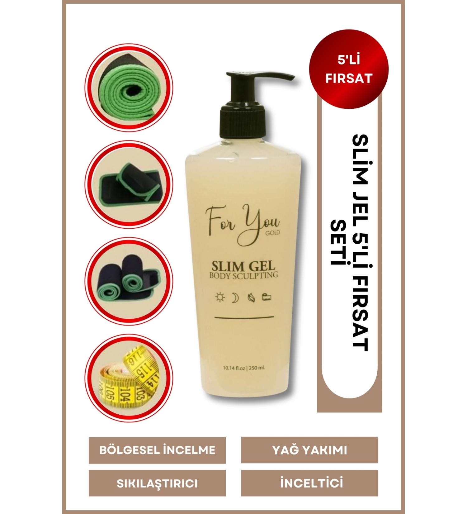 For You Gold Slim Gel Slimming - - Firming - Lifting - Crack and Cellulite Gel Set of 5 - Buy Online on GoSupps.com