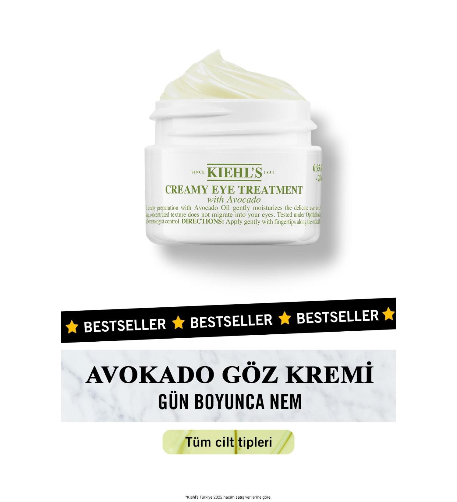 Kiehl's Eye Care Cream with Unique Formula Containing Avocado Oil Provides Intense Moisture to the Eye Area 28ml - Buy Online on GoSupps.com