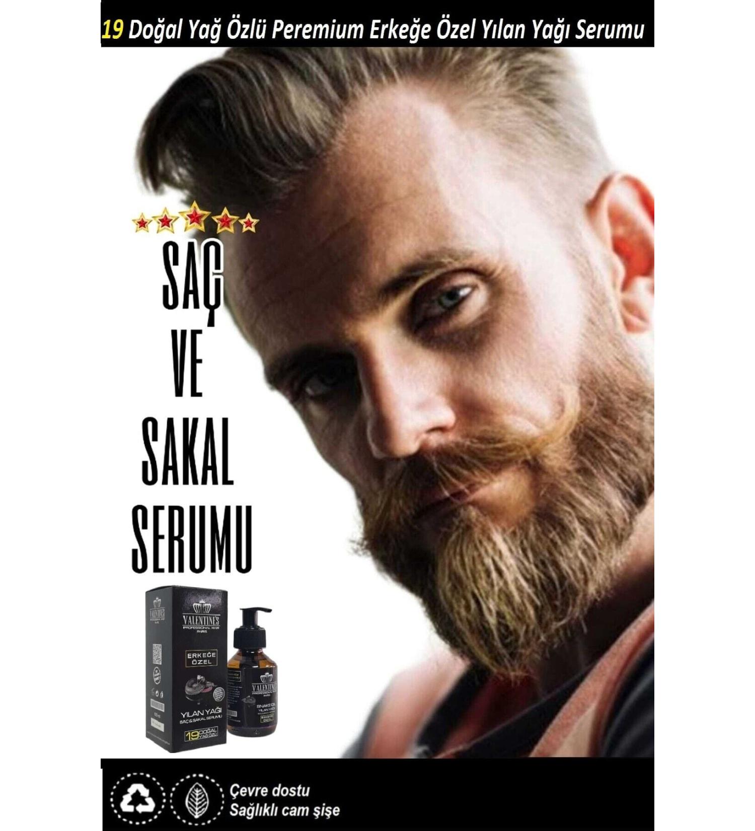 VALENTINES PROFESSIONAL Premium 19 Natural Oil Essence Snake Oil Hair and Beard Serum for Men - Buy Online on GoSupps.com