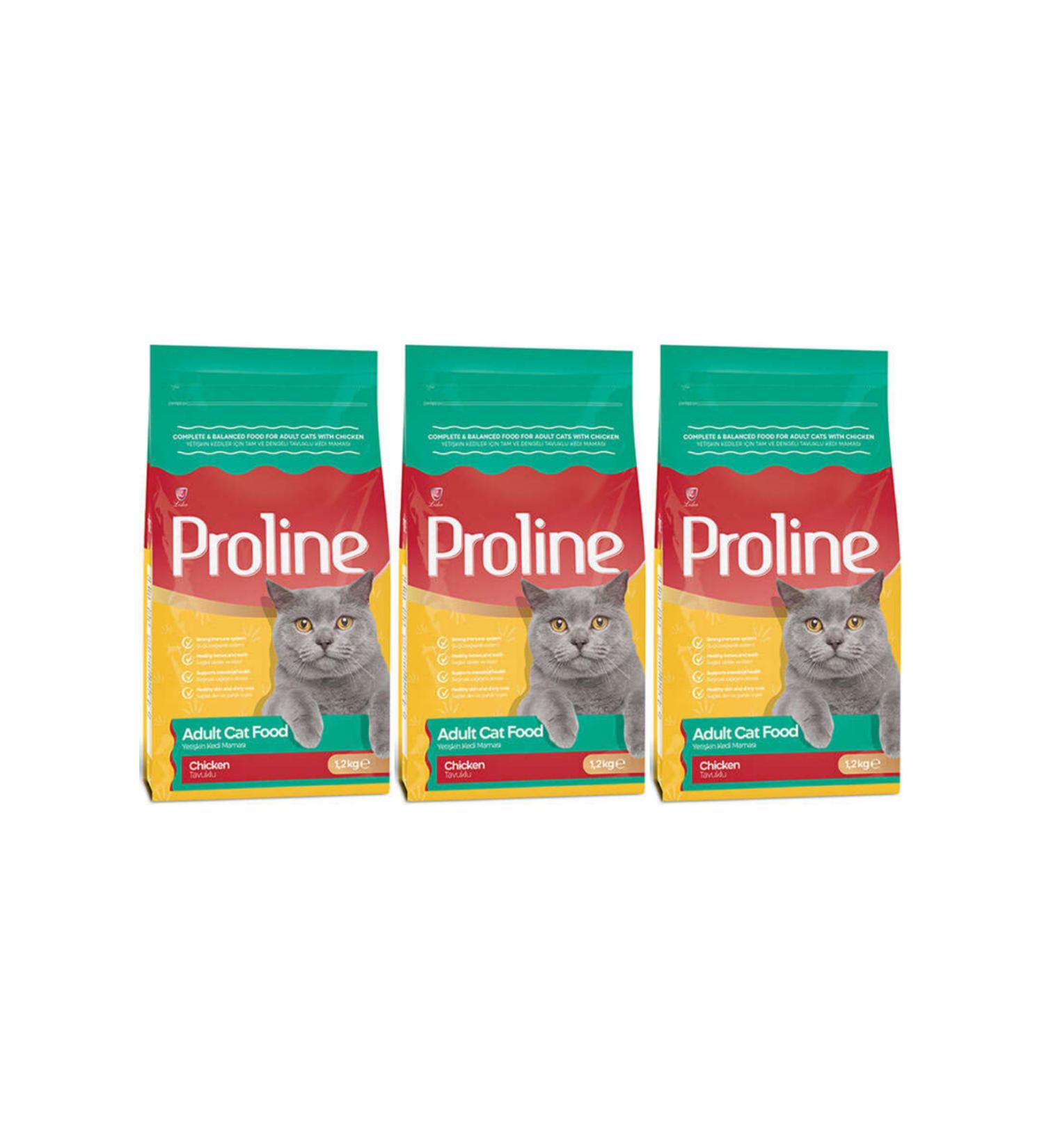 Proline Chicken Adult Cat Food 1.2kg - 3 Pieces