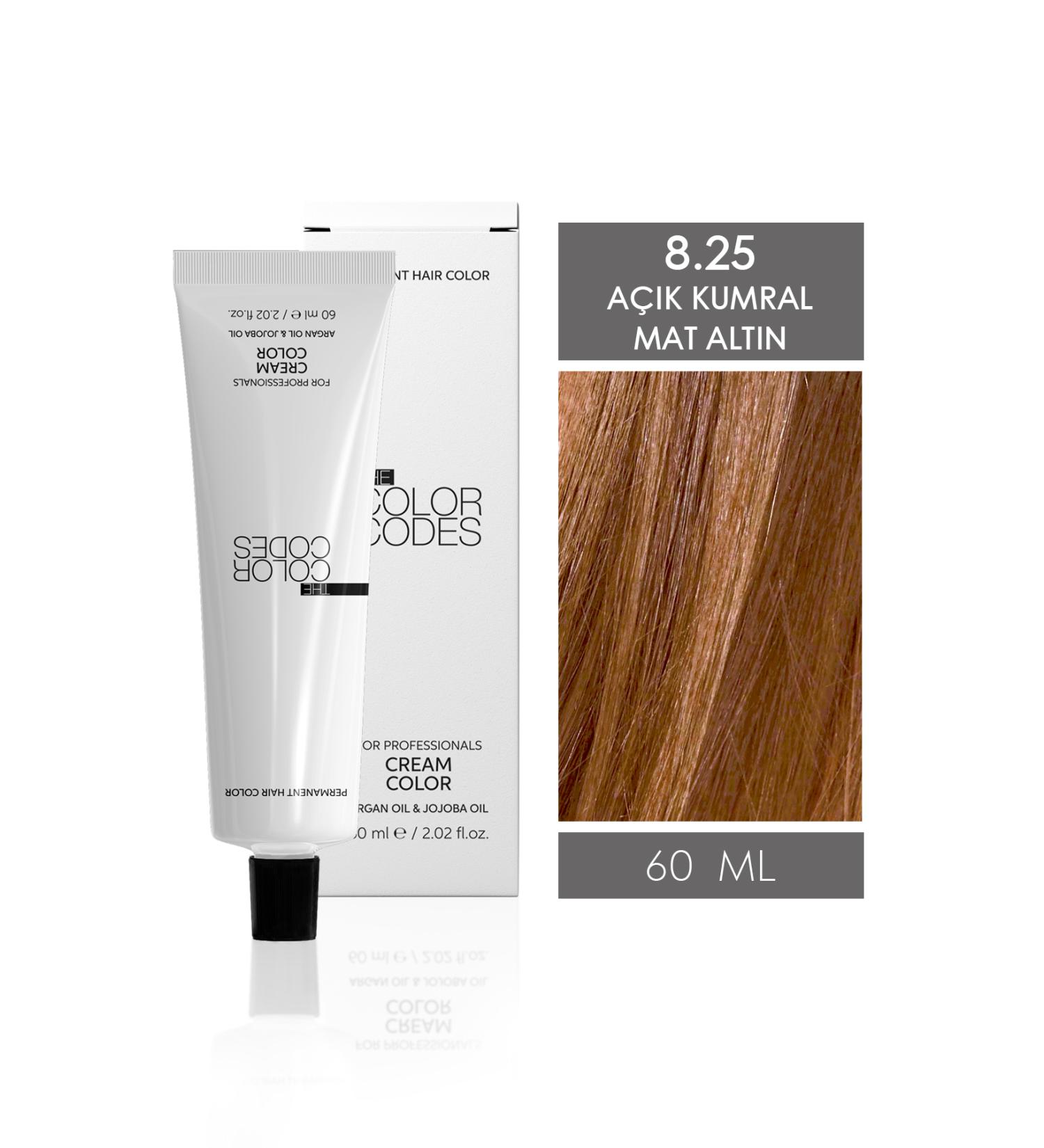 THE COLOR CODES CREAM COLOR 8.25 LIGHT BLONDE MATTE GOLD 60ML