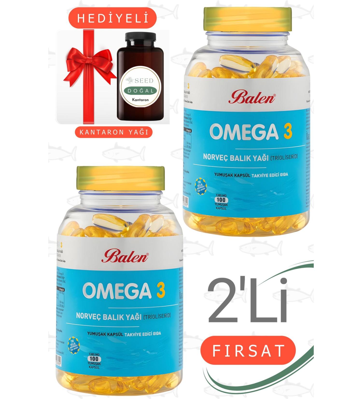 Balen Omega 3 Norwegian Fish Oil () 1380 Mg 100 Capsules 2-Piece Set - Buy Online on GoSupps.com
