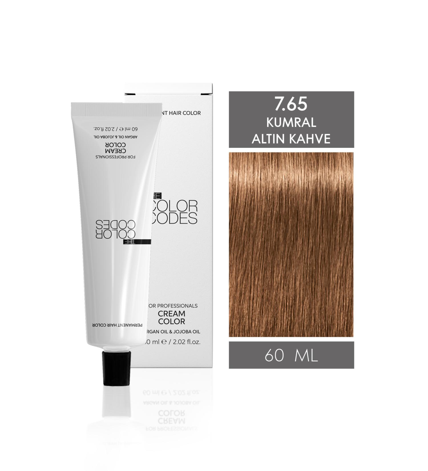 THE COLOR CODES CREAM COLOR 7.65 BLACK GOLDEN BROWN 60ML