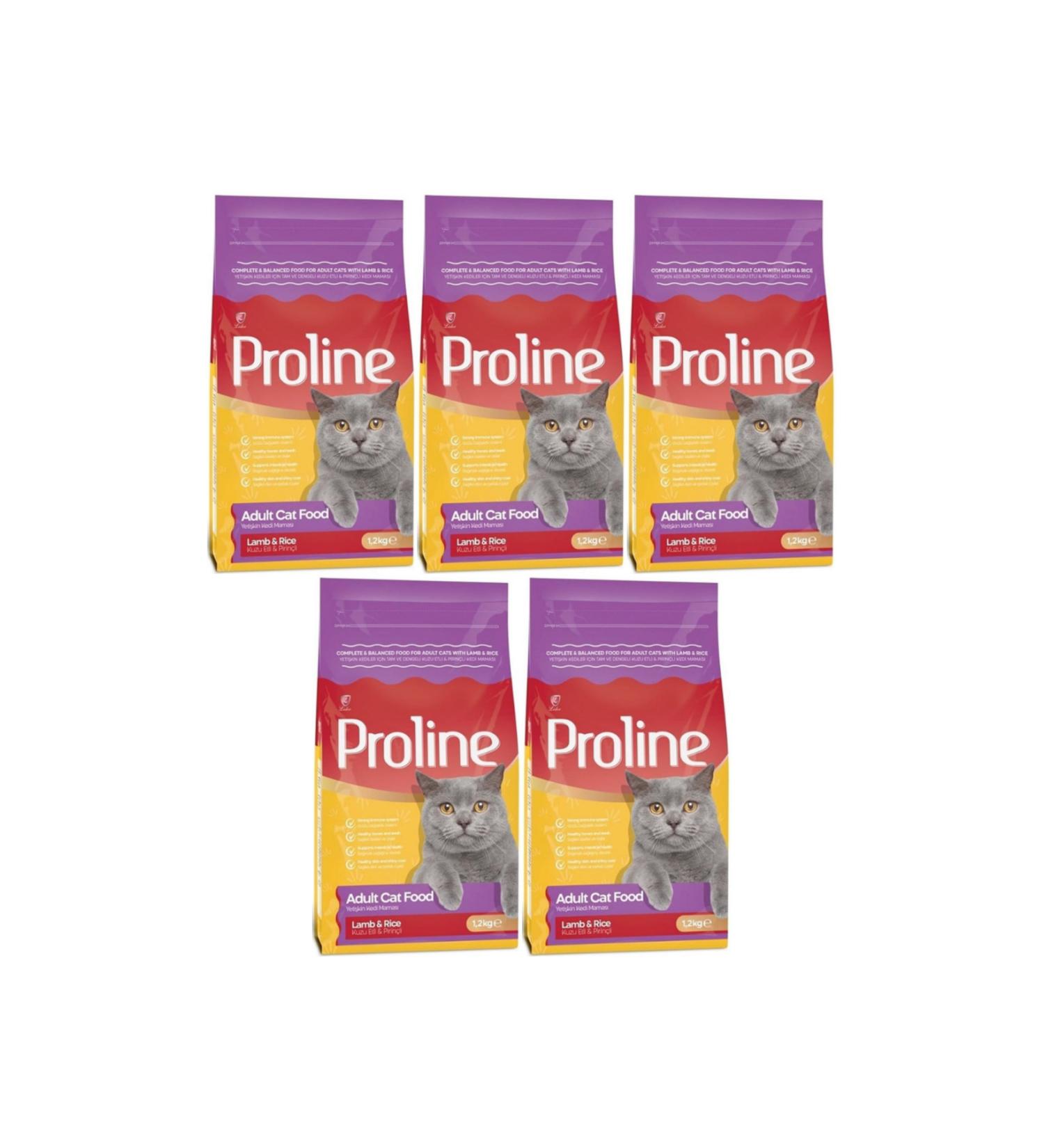 Proline Lamb and Rice Adult Cat Food 1.2kg - 5 Pieces