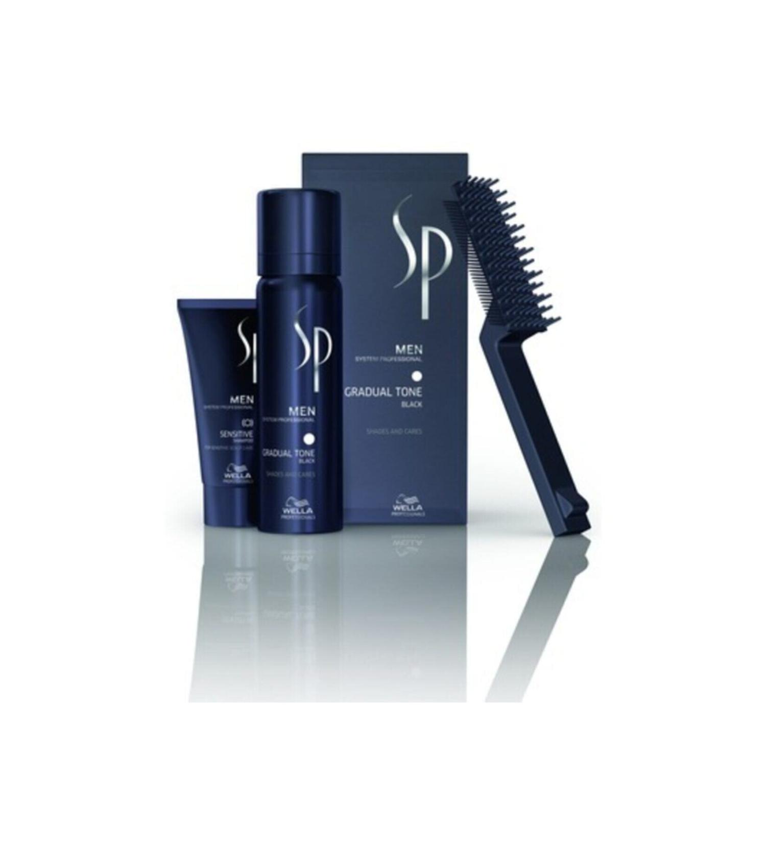 wella Professionals SP MEN PIGMENT MOUSSE GRADUAL TONE INTENSE COLOR BLACK BLACK 60 ML GKHAIR1352