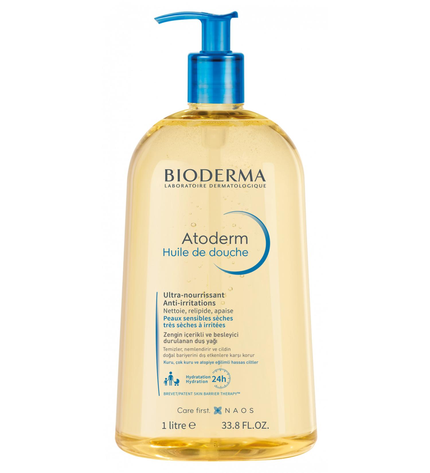 Bioderma Atoderm Huile de Douche 1 Liter (Rinse-off Shower Oil for Dry Sensitive and Atopic Skin) - Buy Online on GoSupps.com