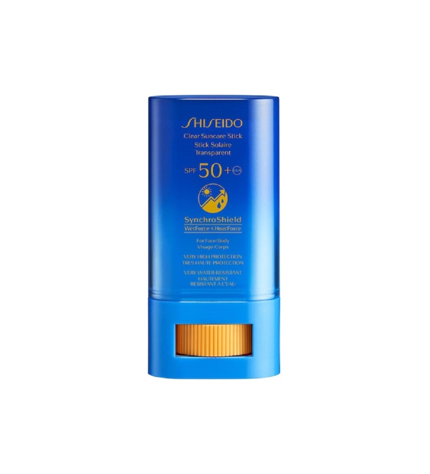 Shiseido Clear Suncare Stick - Sweat and Water Resistant Sunscreen Stick SPF50 20gr - Buy Online on GoSupps.com