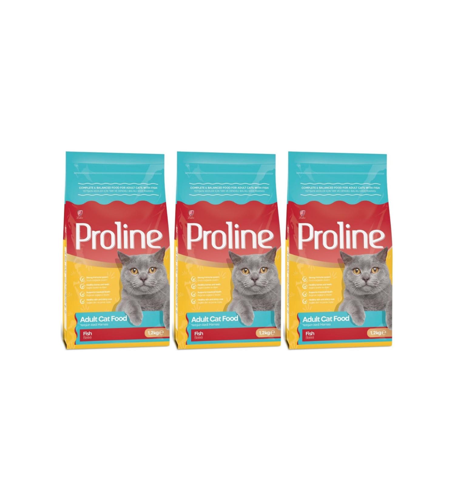 Proline Fish and Rice Adult Cat Food 1.2kg - 3 Pieces