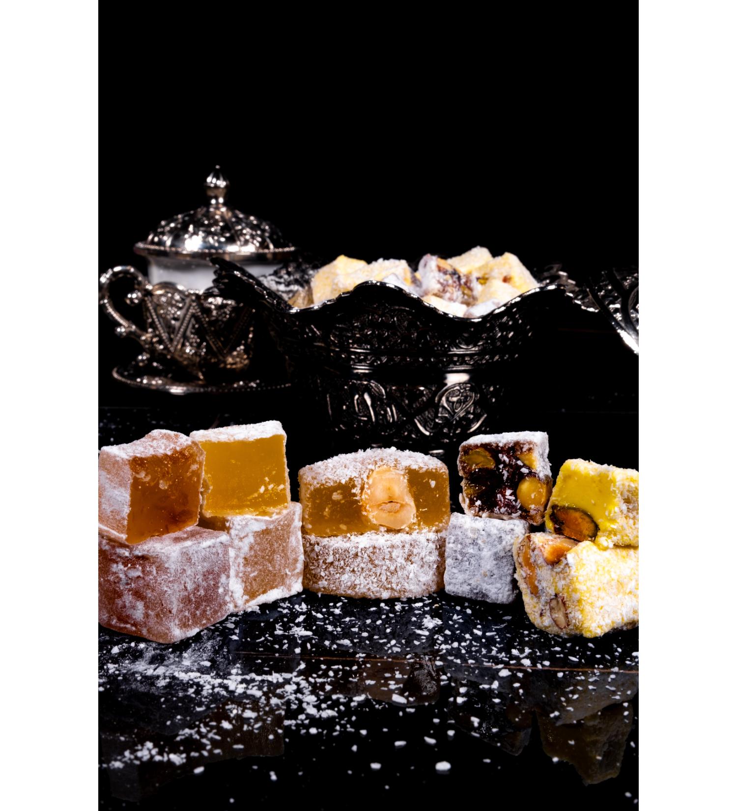 SAFRANTAT Special Mixed (Saffron-Pistachio-Hazelnut-Rose-Mastic) Safranbolu Turkish Delight (NET 410 GR) - Buy Online on GoSupps.com