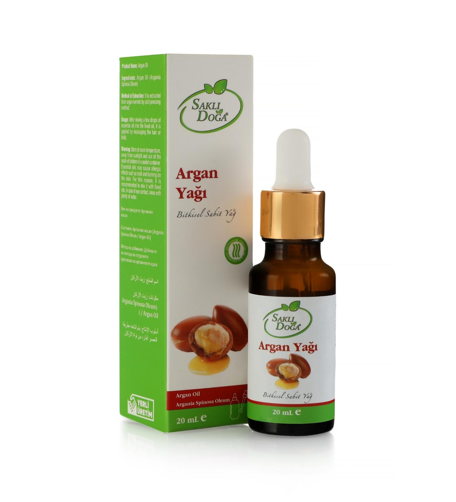 HIDDEN NATURE Premium 0 Pure Argan Oil Natural Additive-Free 20 Ml - Undiluted