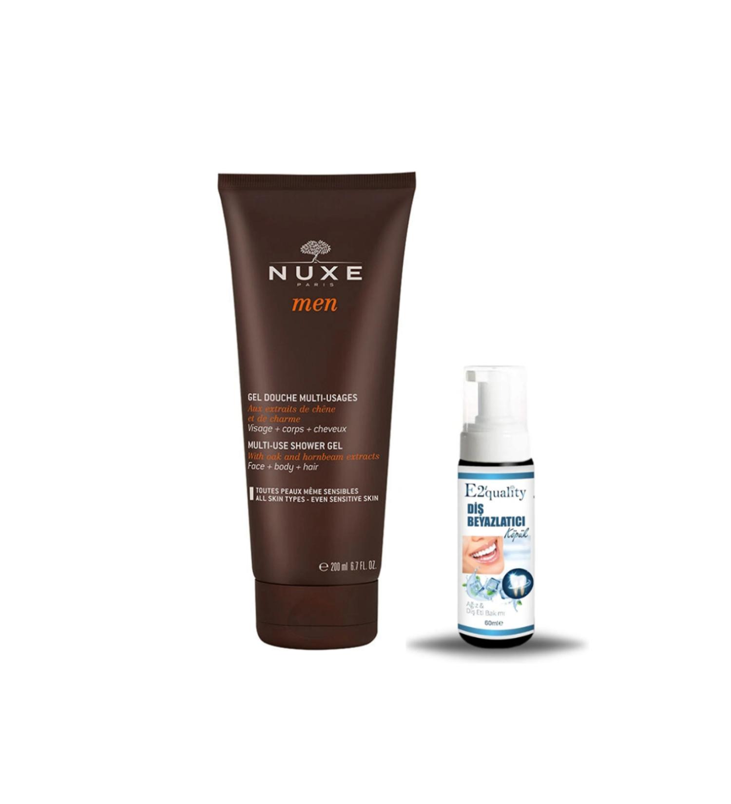 Nuxe Men Shower Gel 200ml + Gift Teeth Whitening Foam