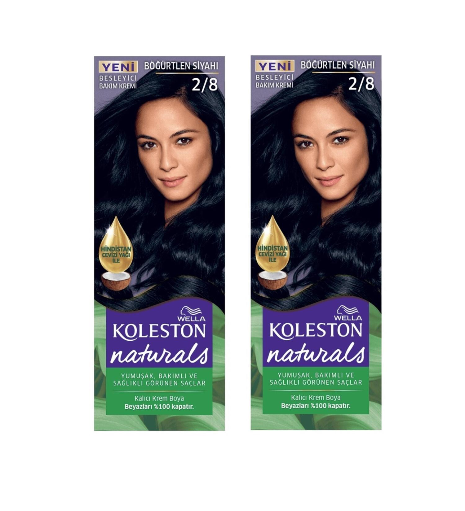 Wella Naturals Hair Dye 2/8 Black Berry X2 Pieces
