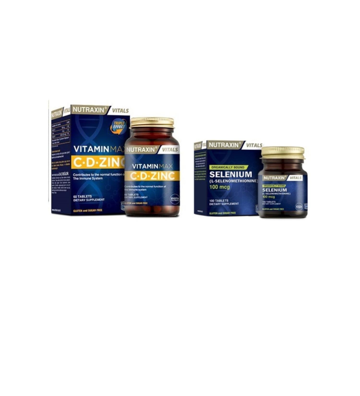 Nutraxin Vitamin Max (Cd-zinc) 60 Tablets Selenium 100 Tablets