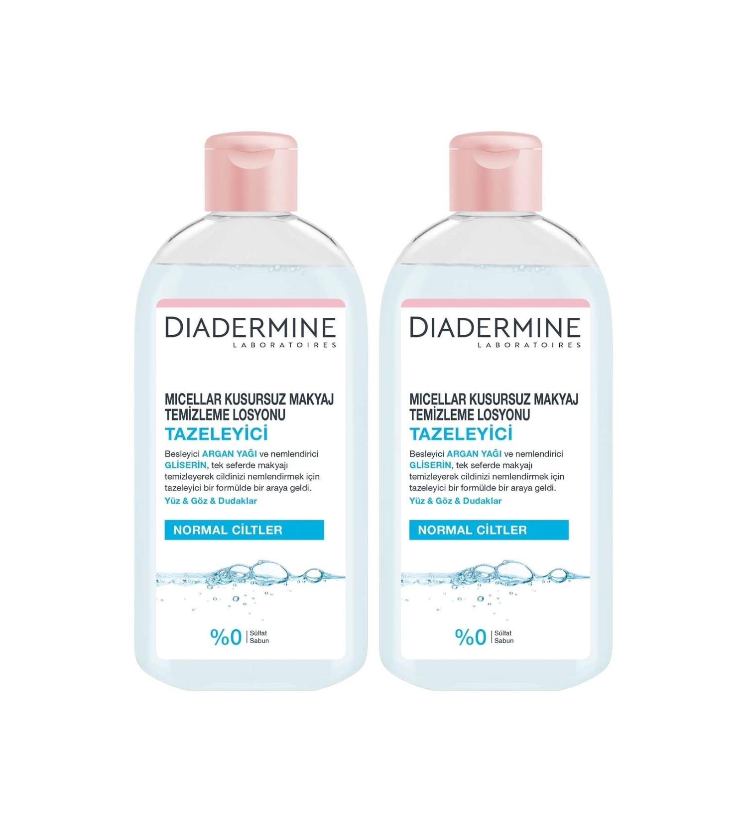 Diadermine Moisturizing Micellar Perfect Make-Up Remover Water 400 Ml X 2 Pieces - Buy Online on GoSupps.com