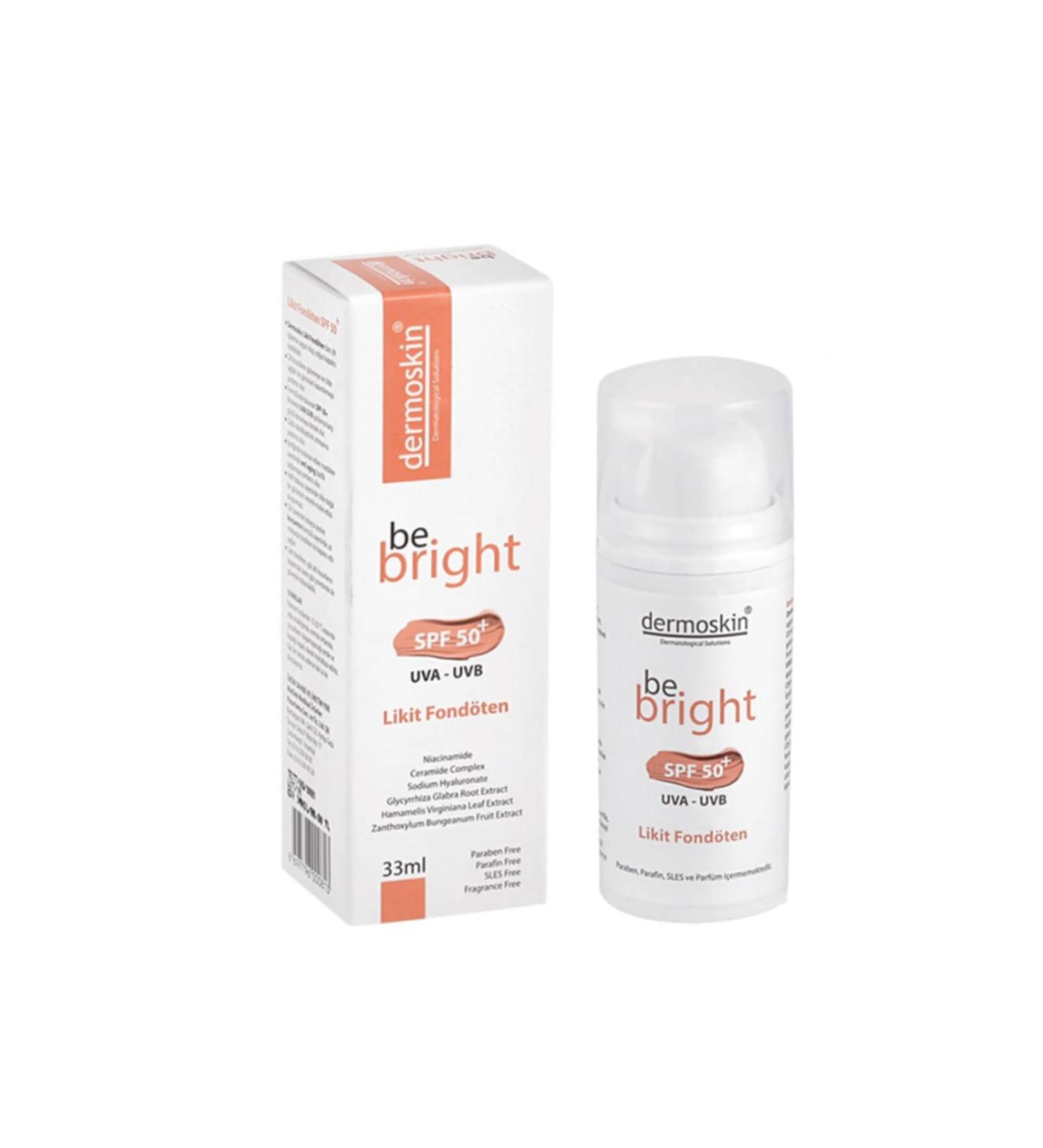 Dermoskin Be Bright Spf50+ Liquid Foundation 33ml - Medium