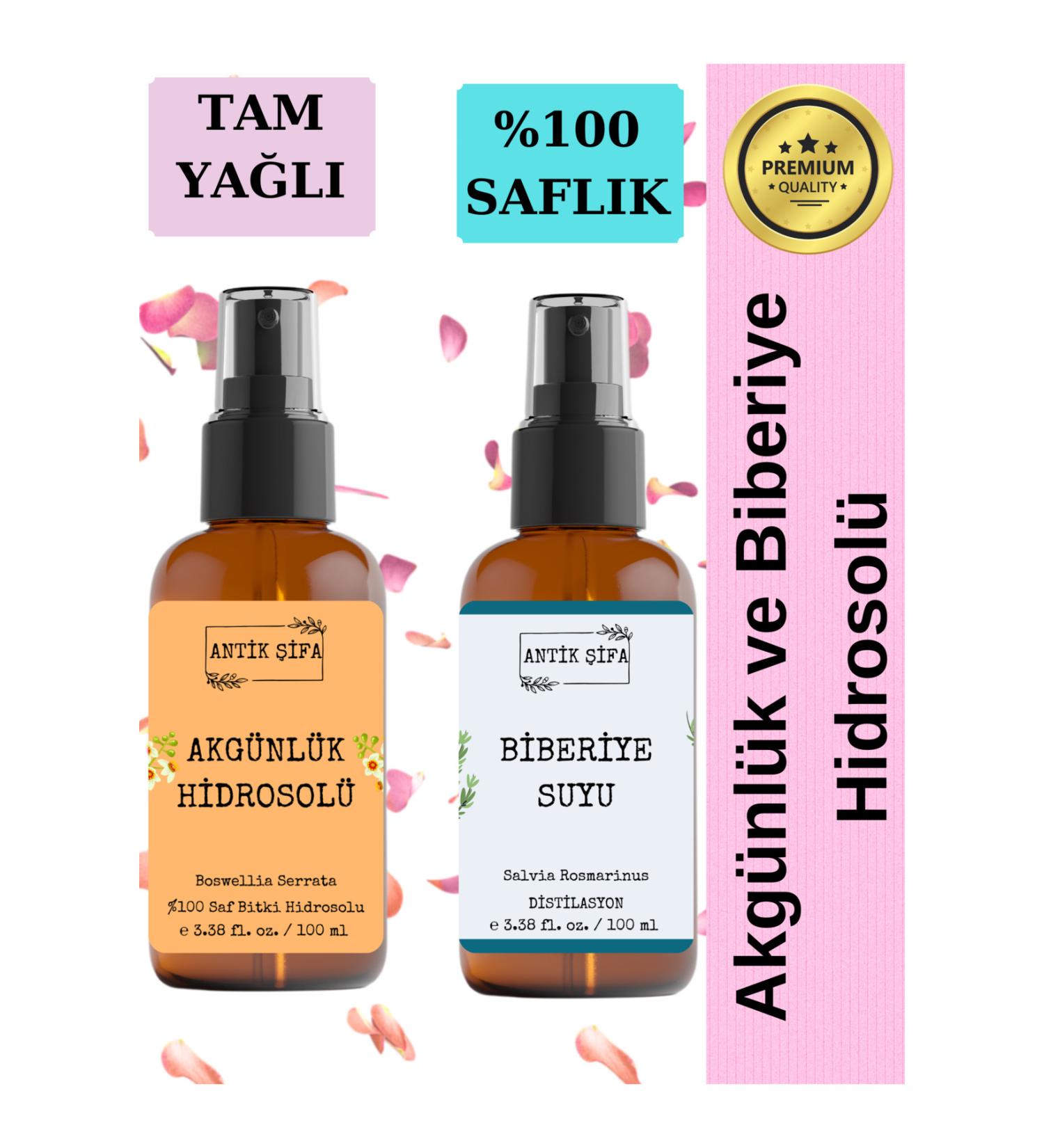 Ancient Healing Frankincense and Rosemary Water (100ml+100ml) - Natural Frankincense Frankincense and Rosemary Hydrosol