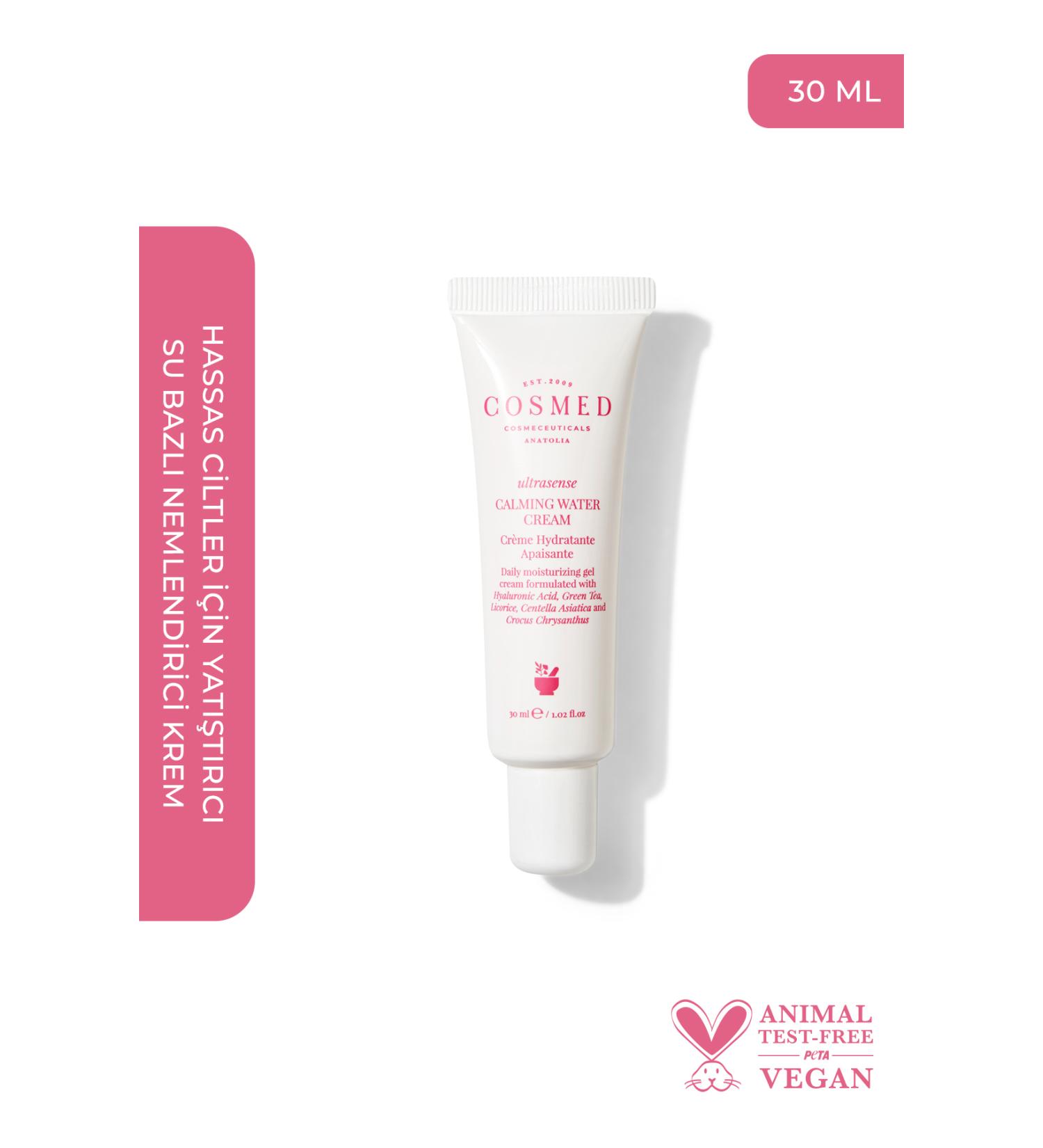 COSMED Ultrasense Calming Water Cream - Soothing Water-Based Moisturizing Face Cream for Sensitive Skin 30 ml