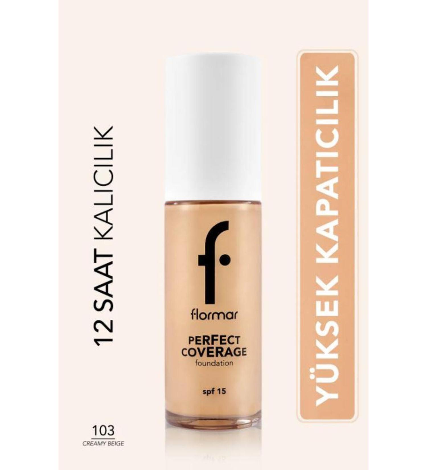 Flormar Perfect Coverage Intensive Concealer Water Based Foundation -103 Creamy Beige - Buy Online on GoSupps.com