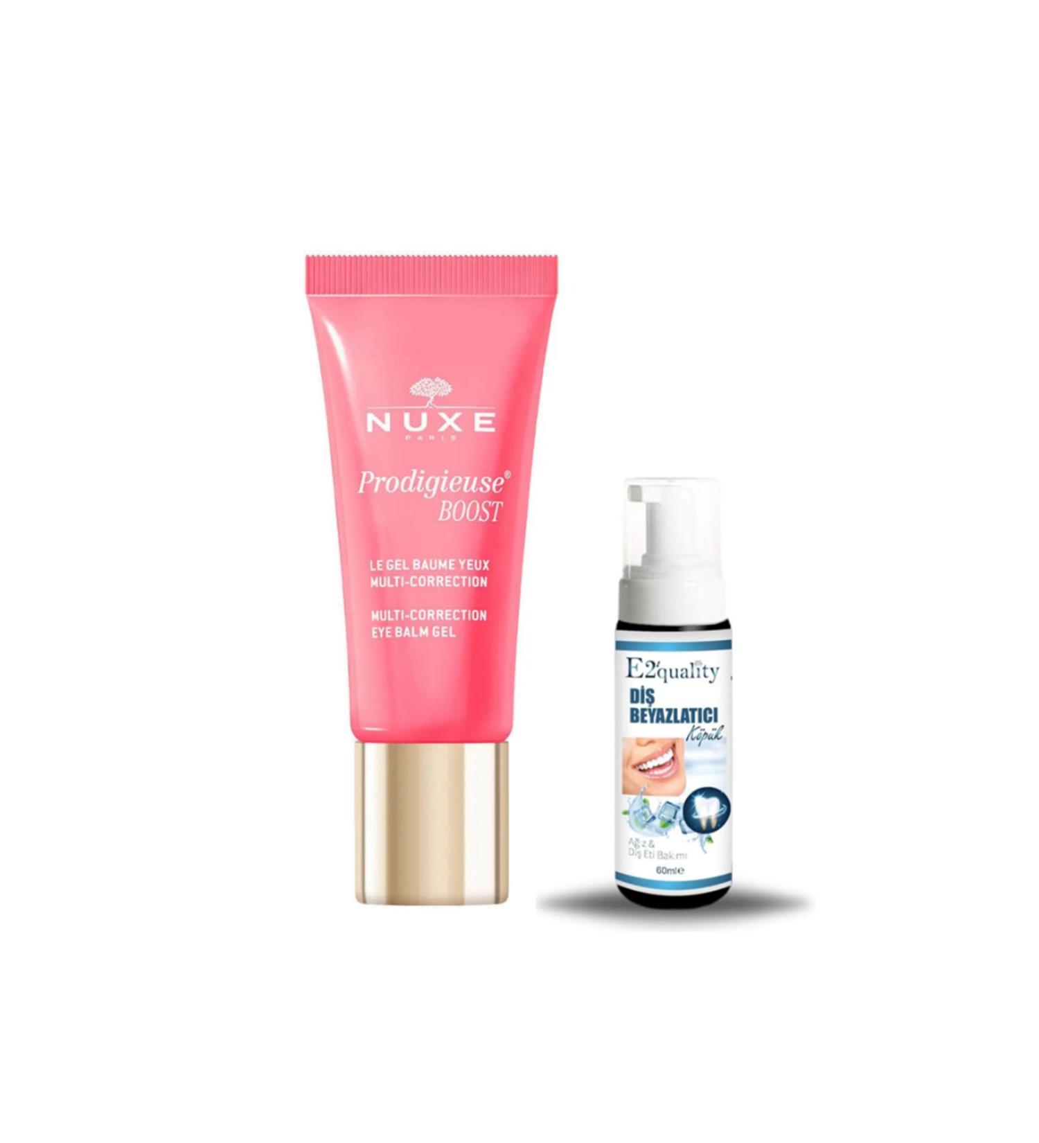 Nuxe Creme Prodigieuse Boost Multi Correction Eye Balm Gel 15 ml + Gift Teeth Whitening Foam