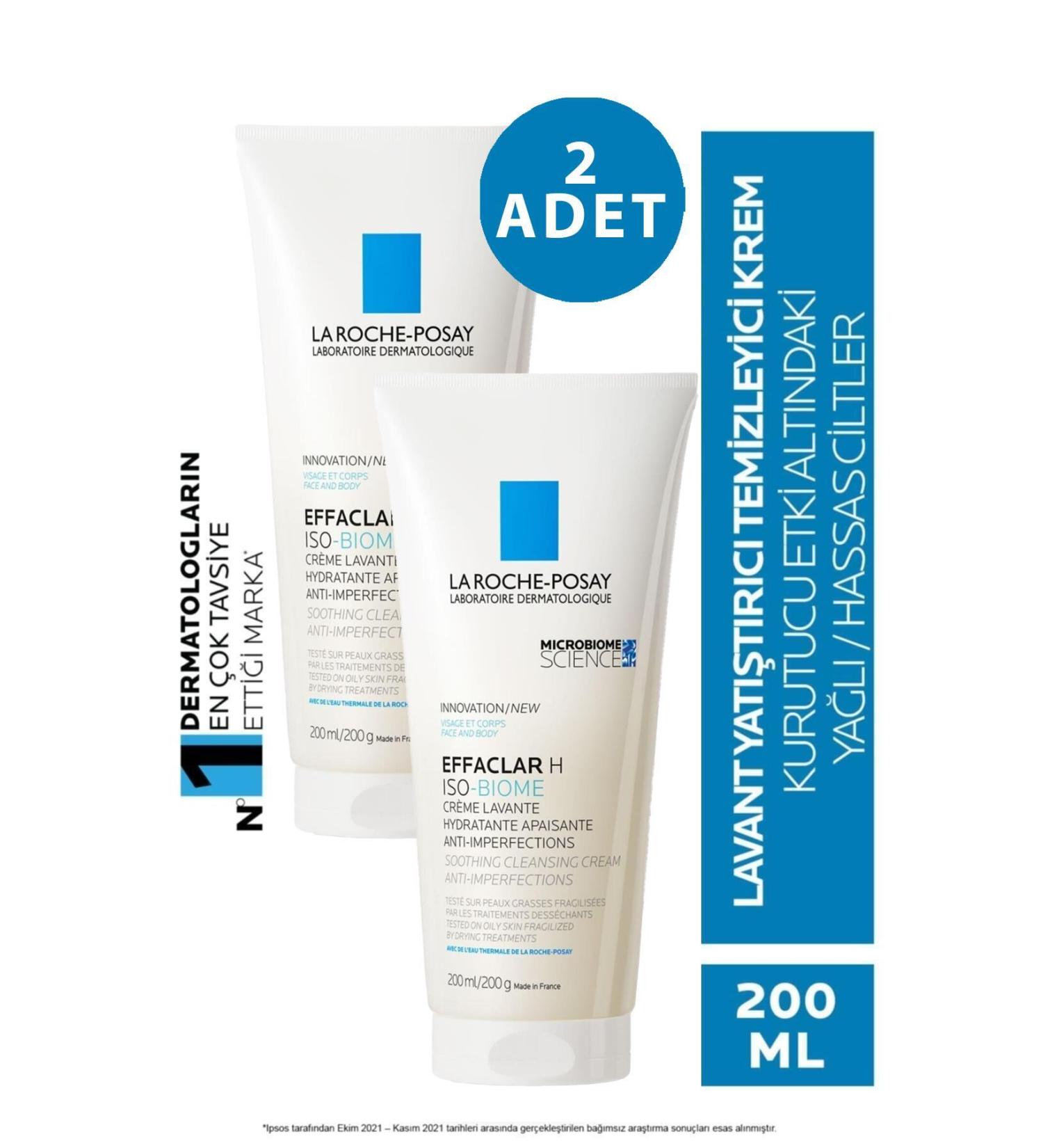 La Roche Posay Effaclar H Iso Biome Cleansing Cream 200 ml 2 Pieces
