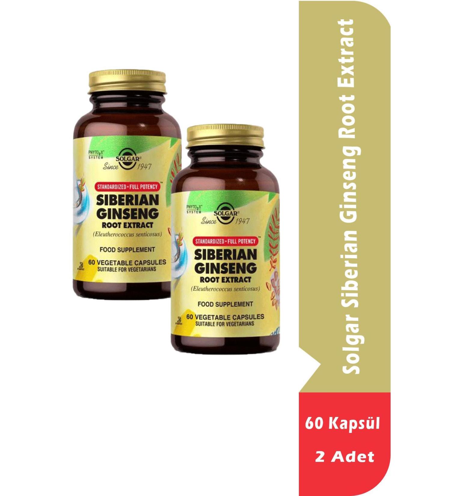 Solgar Siberian Ginseng Root Extract 60 Capsules 2 Pieces - Buy Online on GoSupps.com