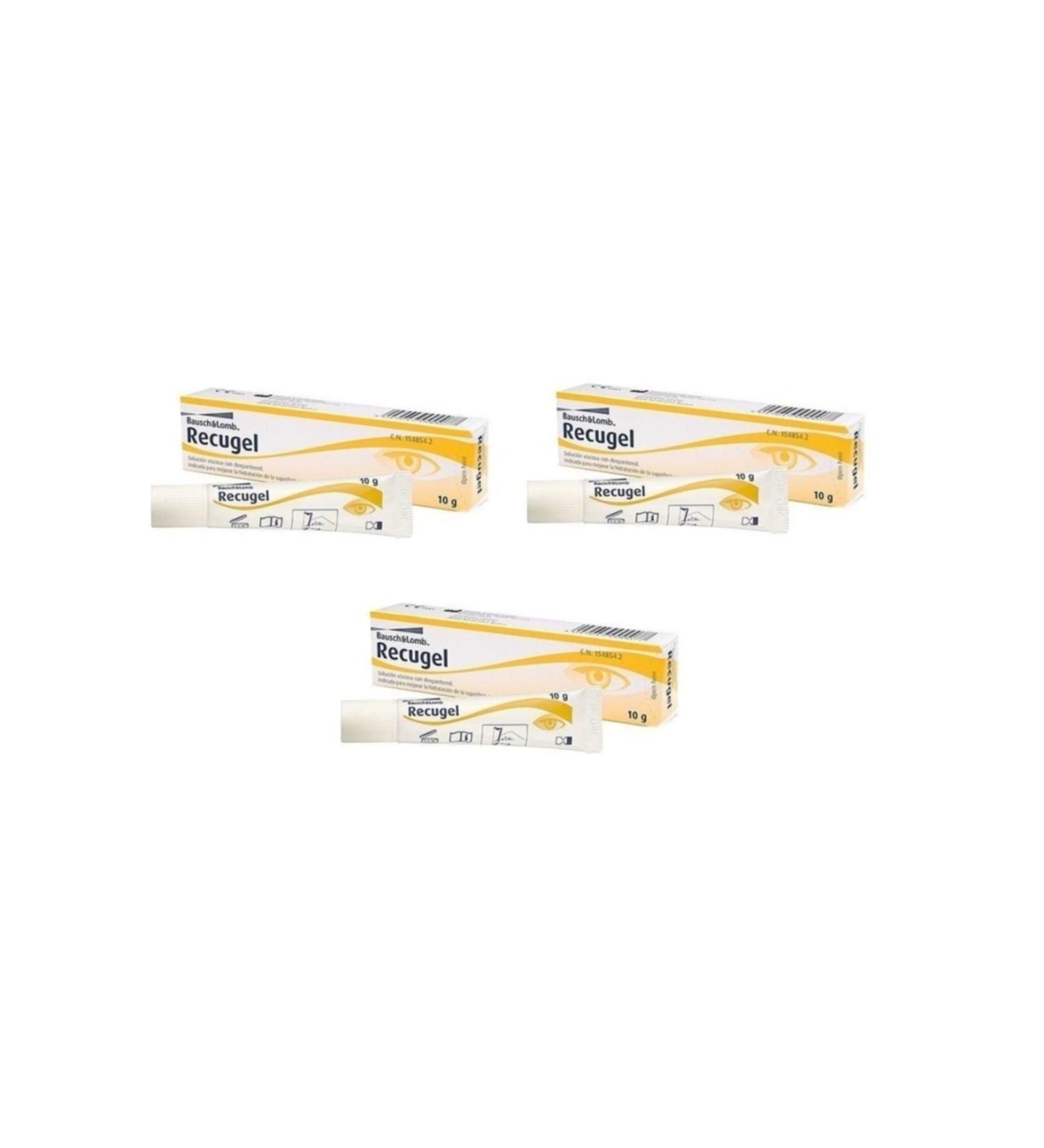 Bausch & Lomb Recugel Eye Gel 10 gr 3 Pieces - Buy Online on GoSupps.com