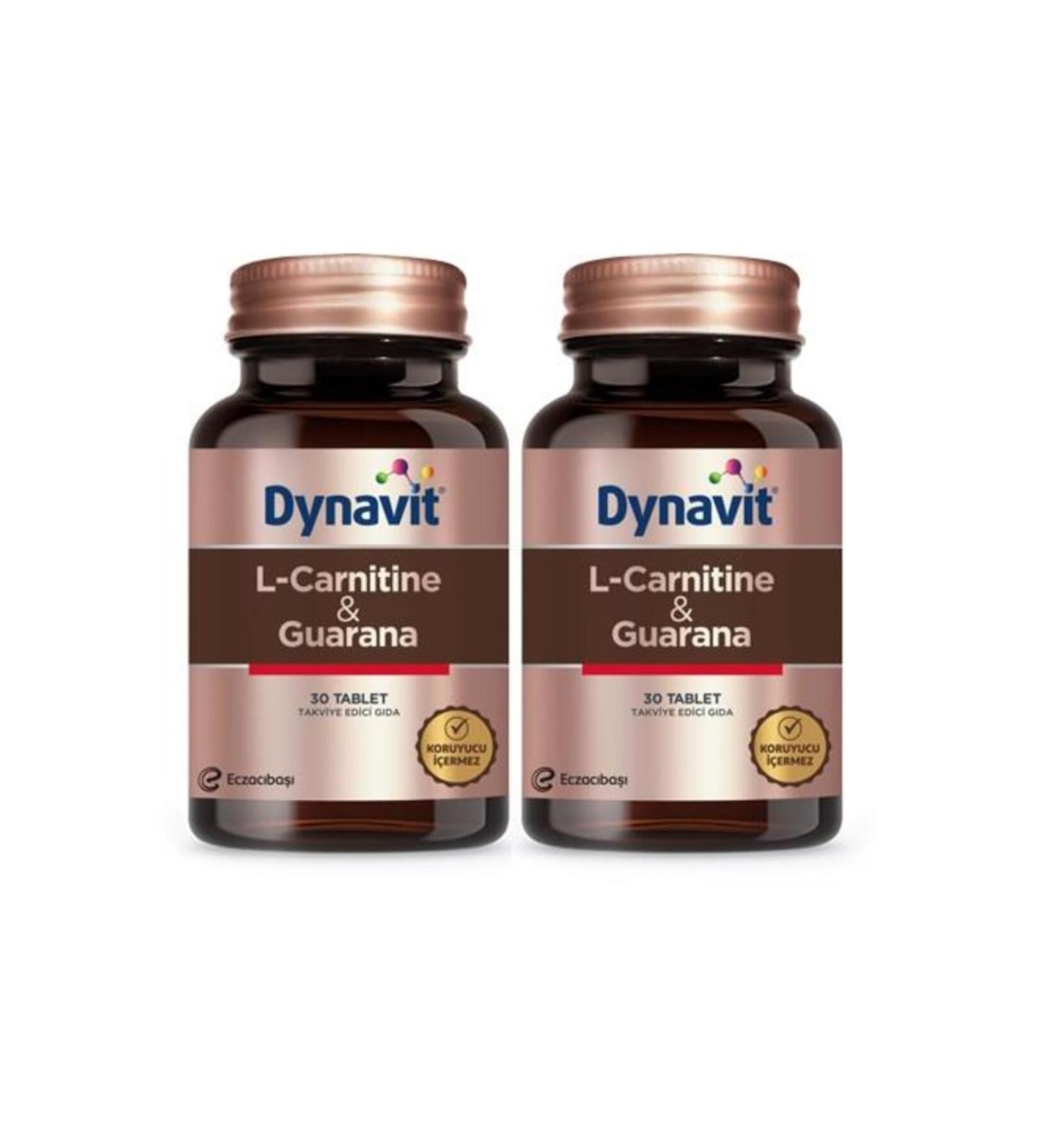 Dynavit L-carnitine & Guarana 30 Tablets 2 Pieces
