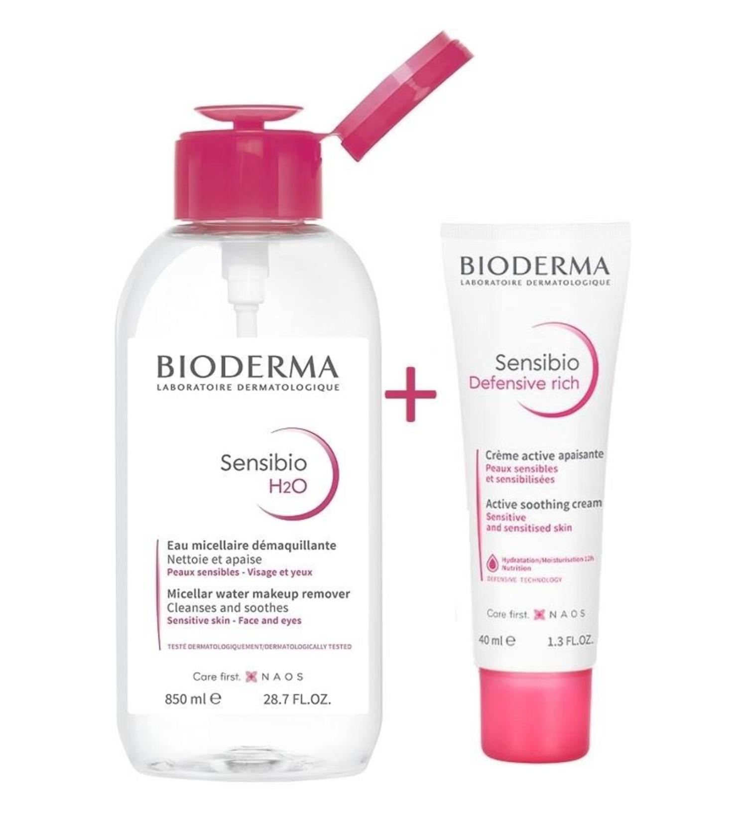 Bioderma Sensibio H2o 850 ml Sensibio Defensive Rich Cream 40 ml