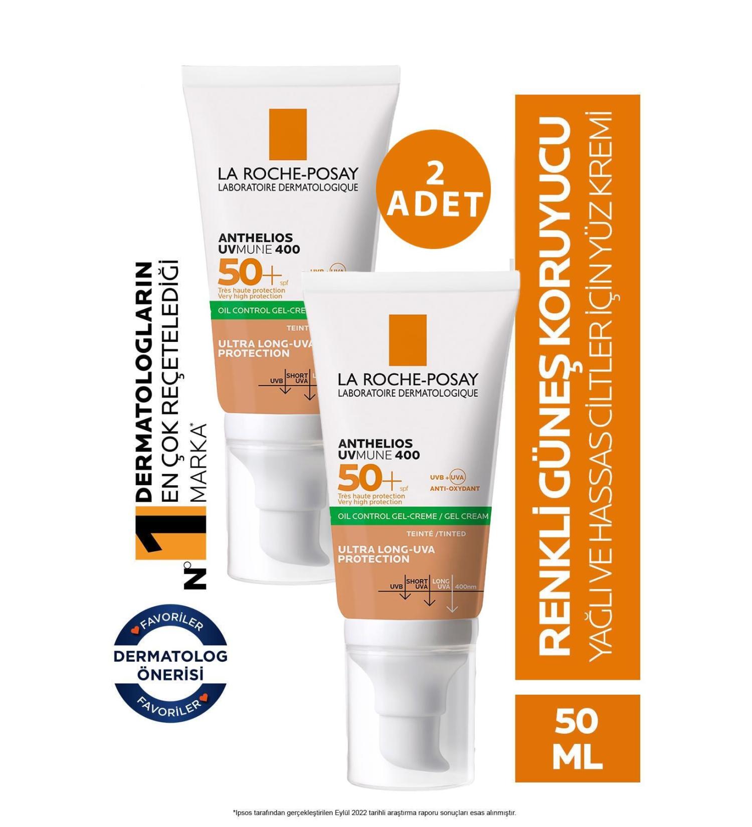 La Roche Posay Anthelios Xl Tinted Sun Gel Cream Spf50 50 ml 2 Pieces - Buy Online on GoSupps.com