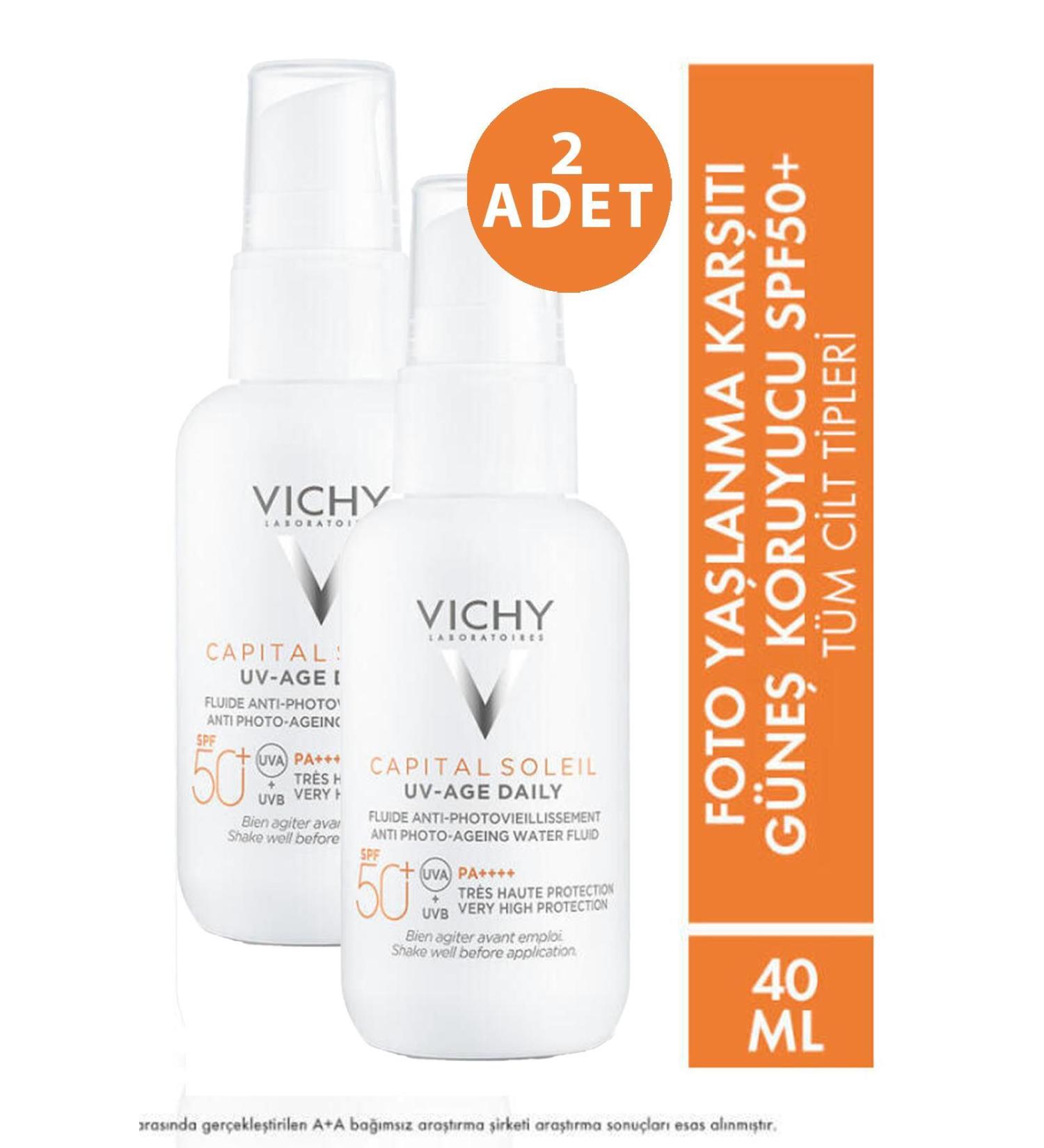 Vichy Capital Soleil Uv Age Daily Spf50 40 ml 2 Pcs
