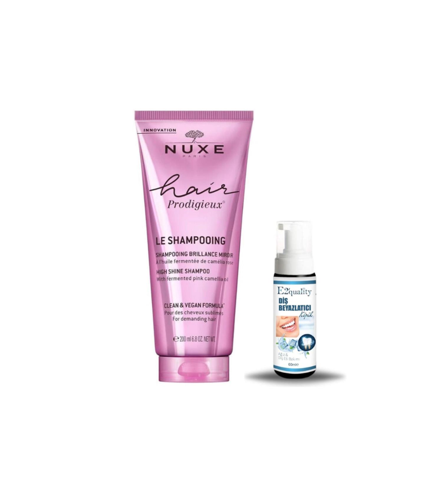 Nuxe Hair Prodigieux High Shine Shampoo 200 ml + Gift Teeth Whitening Foam