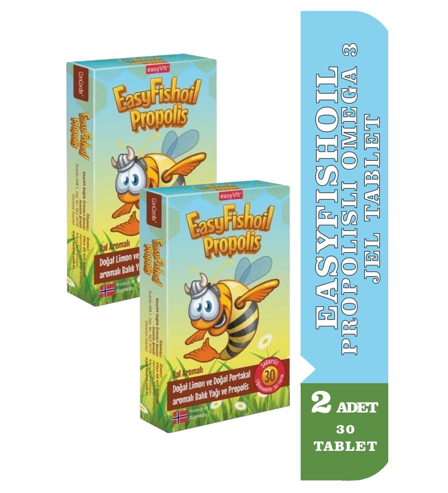 EASYVIT Easyfishoil Propolis Omega 3 Gel Tablets 30 pcs 2