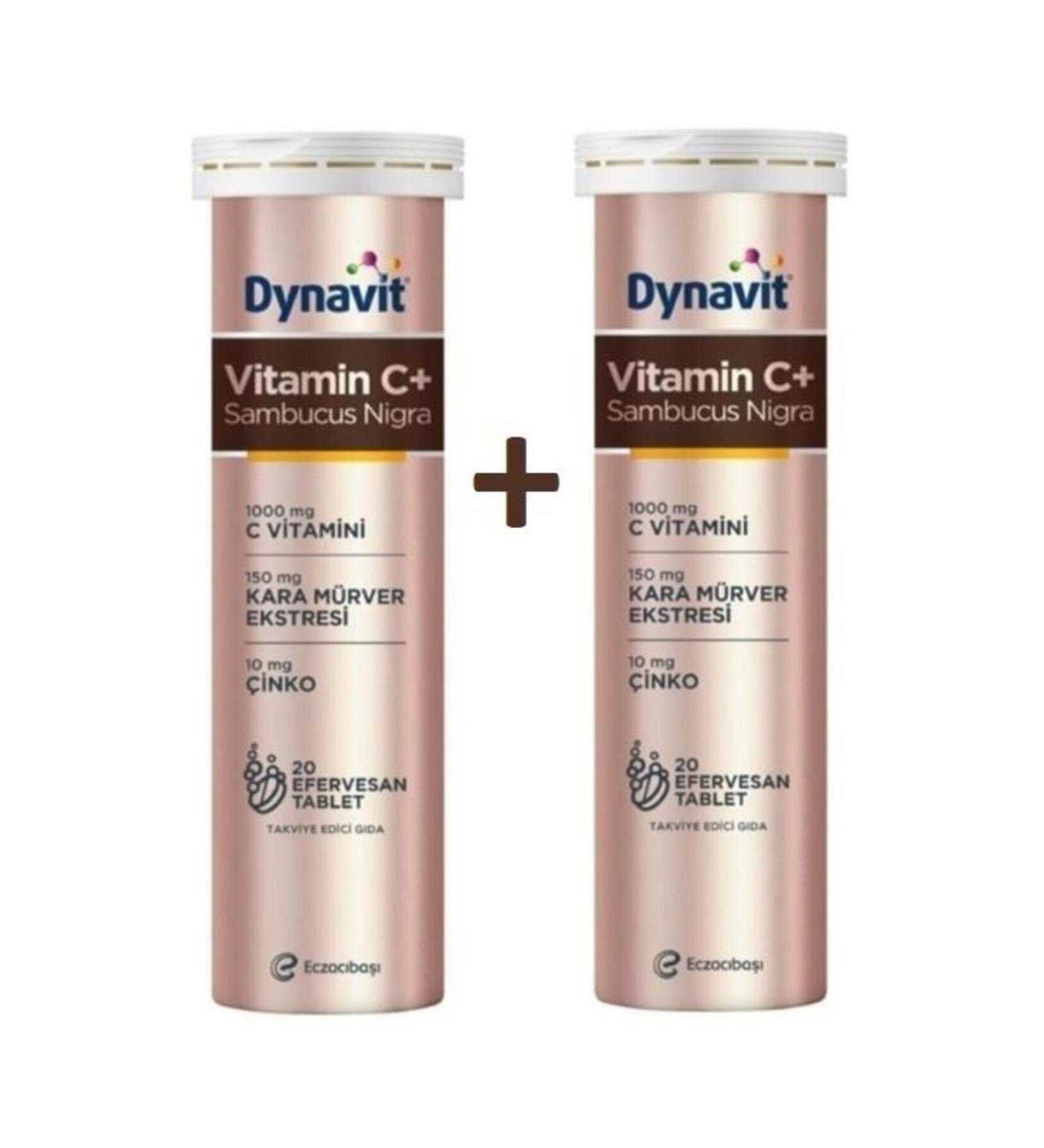 Eczac ba Dynavit Vitamin C Sambucus Nigra 15 Effervescent Tablets 2 Pieces