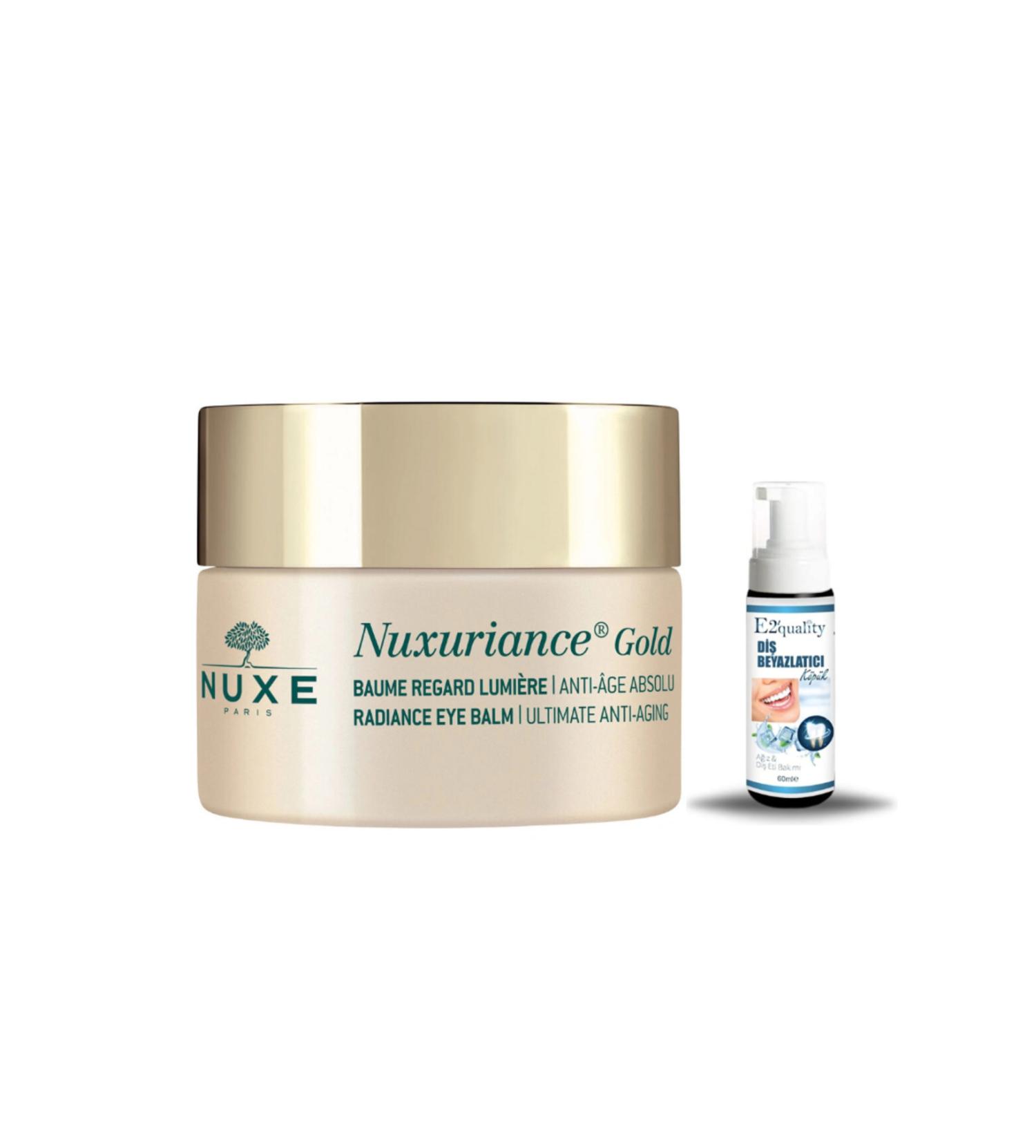 Nuxe Nuxuriance Gold Radiance Eye Balm 15 ml + Gift Teeth Whitening Foam