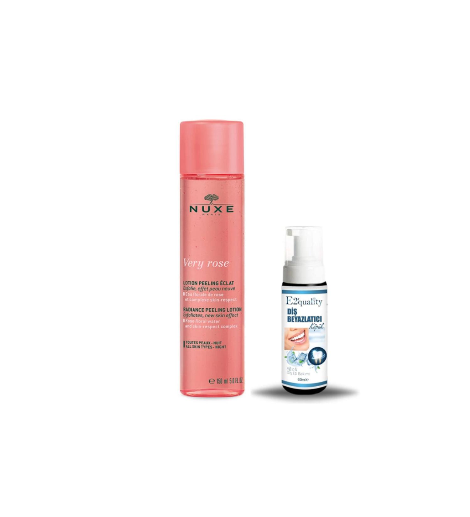 Nuxe Very Rose Moisturizing Peeling Lotion 150 ml + Teeth Whitening Foam