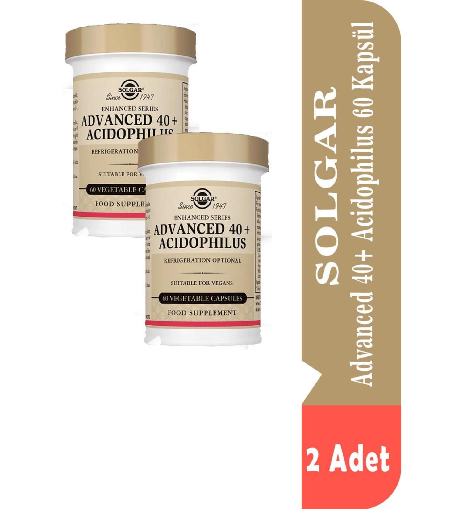 Solgar Advanced 40 Acidophilus 60 Capsules 2 Pieces - Buy Online on GoSupps.com