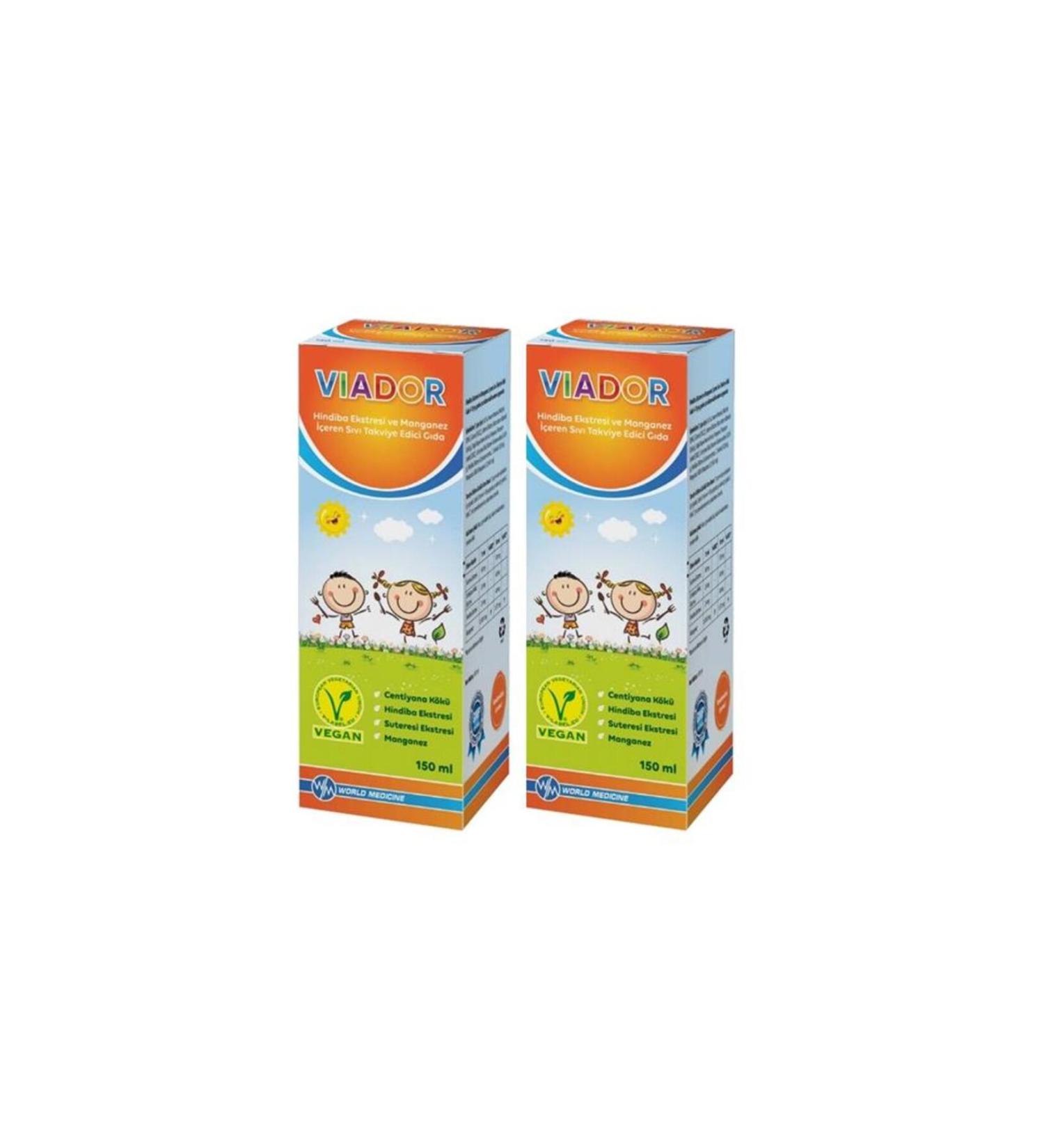 Viador Liquid Food Supplement Containing Chicory Extract and Manganese 150 Ml