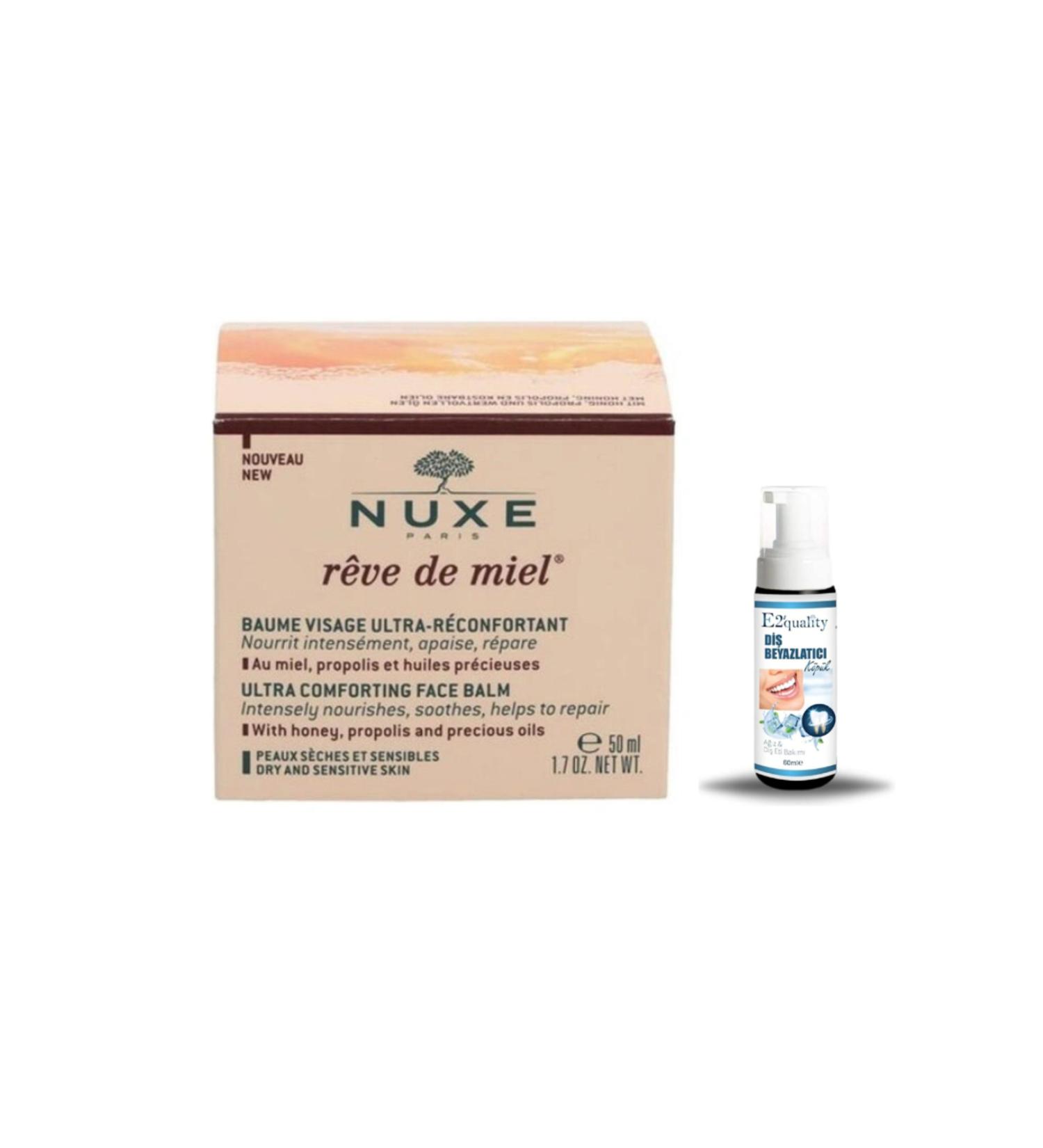 Nuxe Reve De Miel Ultra Comforting Face Balm 50 ml + Gift Teeth Whitening Foam