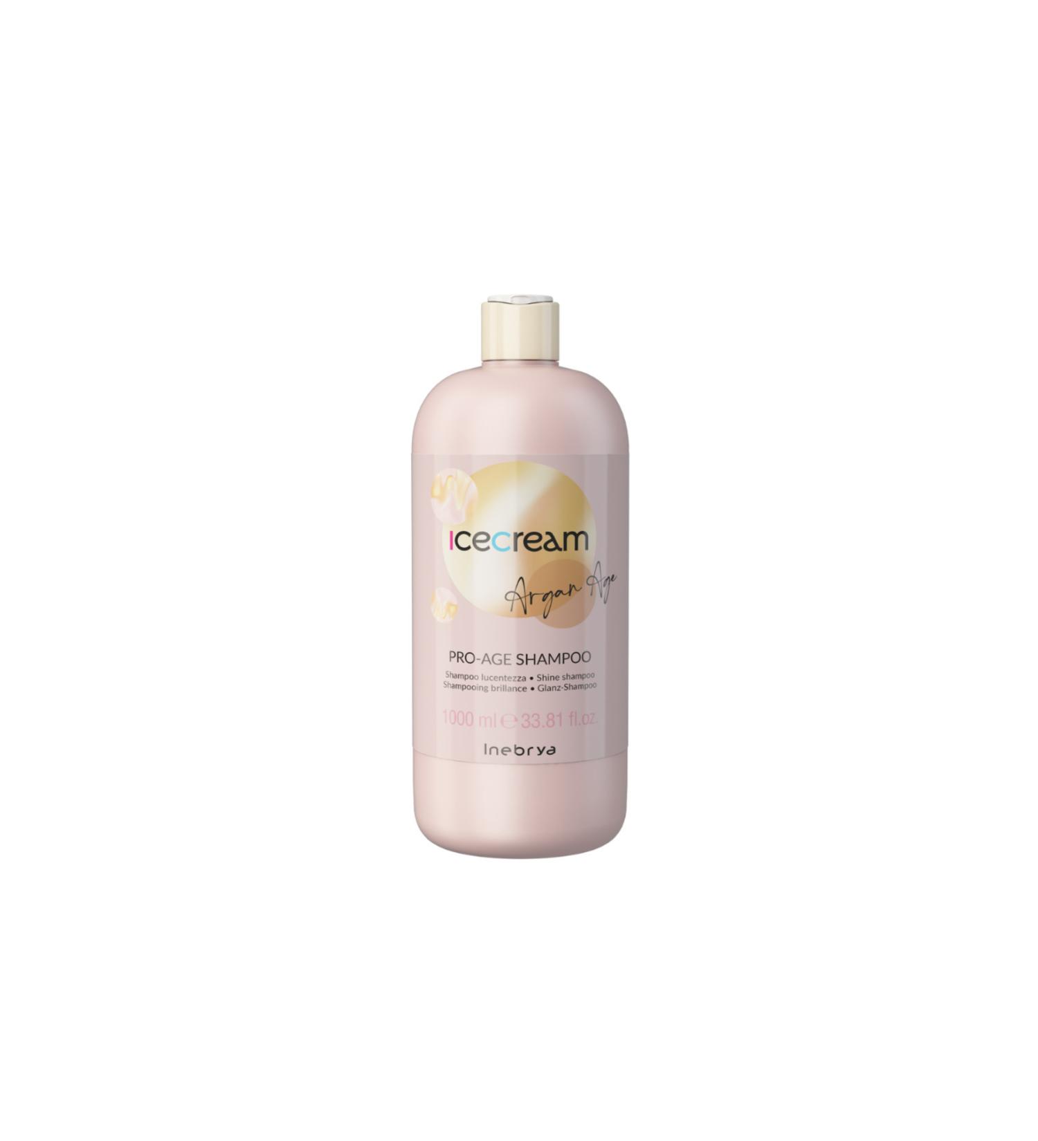 Inebrya Ice cream Argan Age Pro-age Argan Oil Shine and Renewing Shampoo 1000ml izmirkey03355