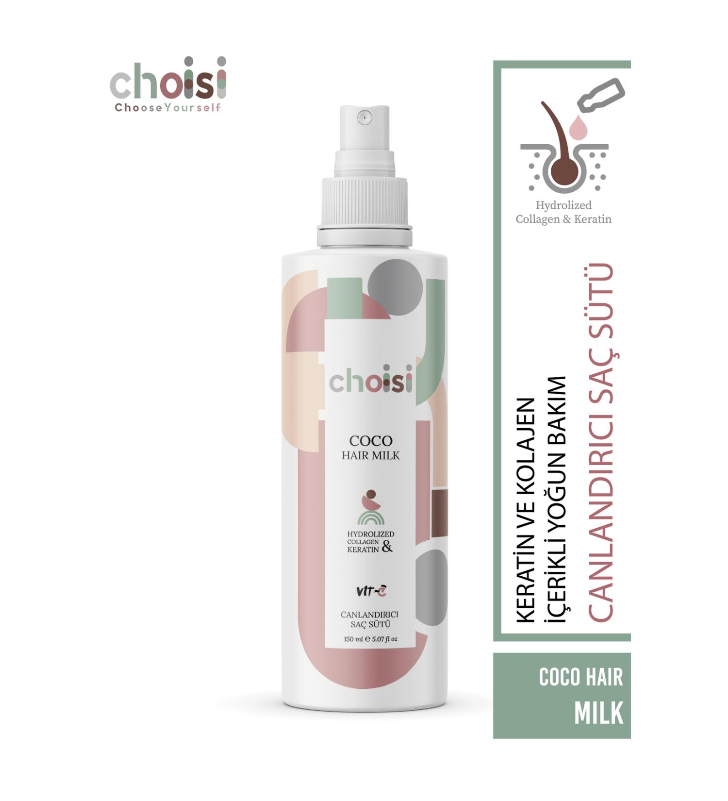 Choisi Revitalizing Hair Milk Hydrolized Collagen Keratin Coco Hair Milk 150 ml - Buy Online on GoSupps.com