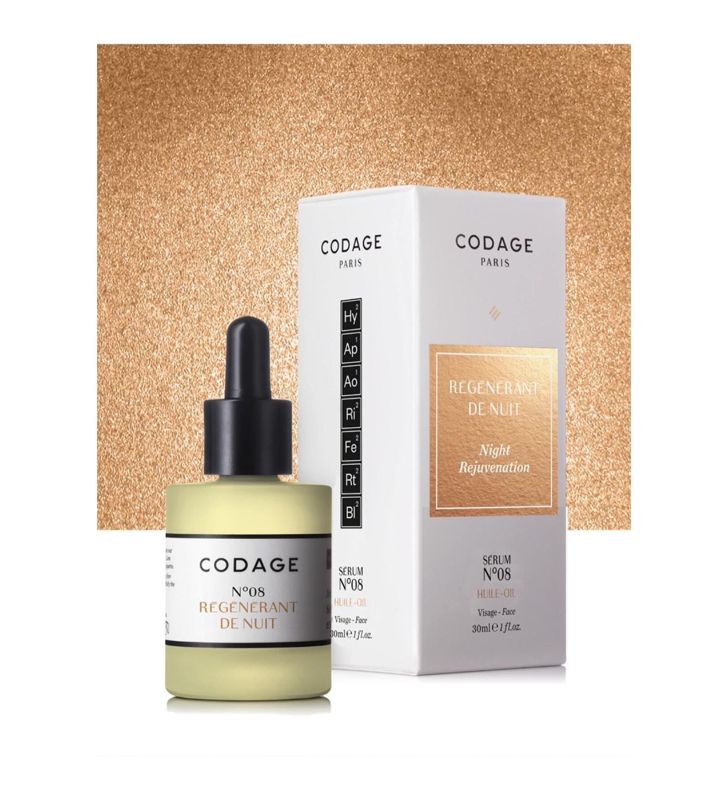 Codage MOISTURIZING ILLUMINATING-SHINING NIGHT RENEWAL N 08 SERUM 30 ML DKHAIR619