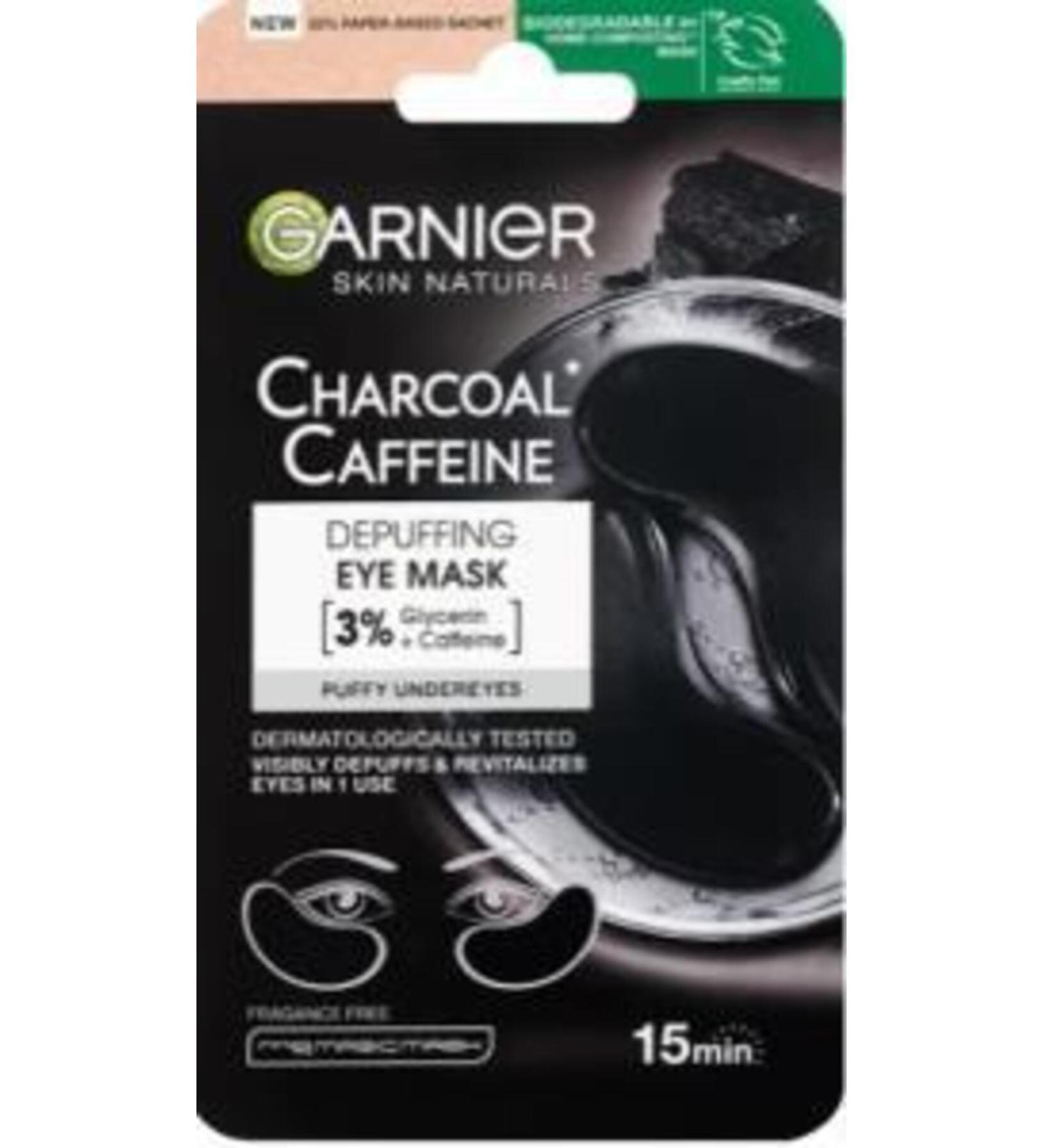 Garnier Skin Naturals Charcoal Caffeine Depuffing Eye Mask 5 g - Face Mask